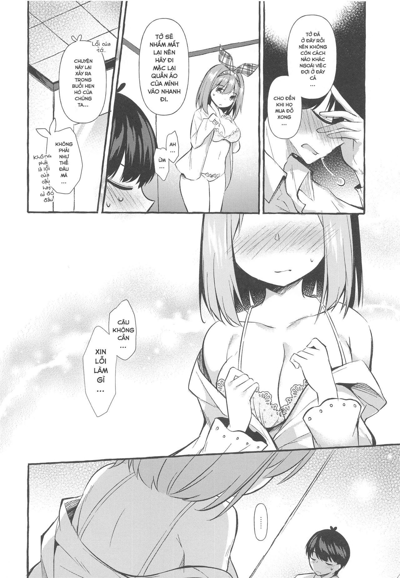Đọc truyện hentai Yotsuba to Shichakushitsu de H Shiyo (Gotoubun no Hanayome) - Oneshot