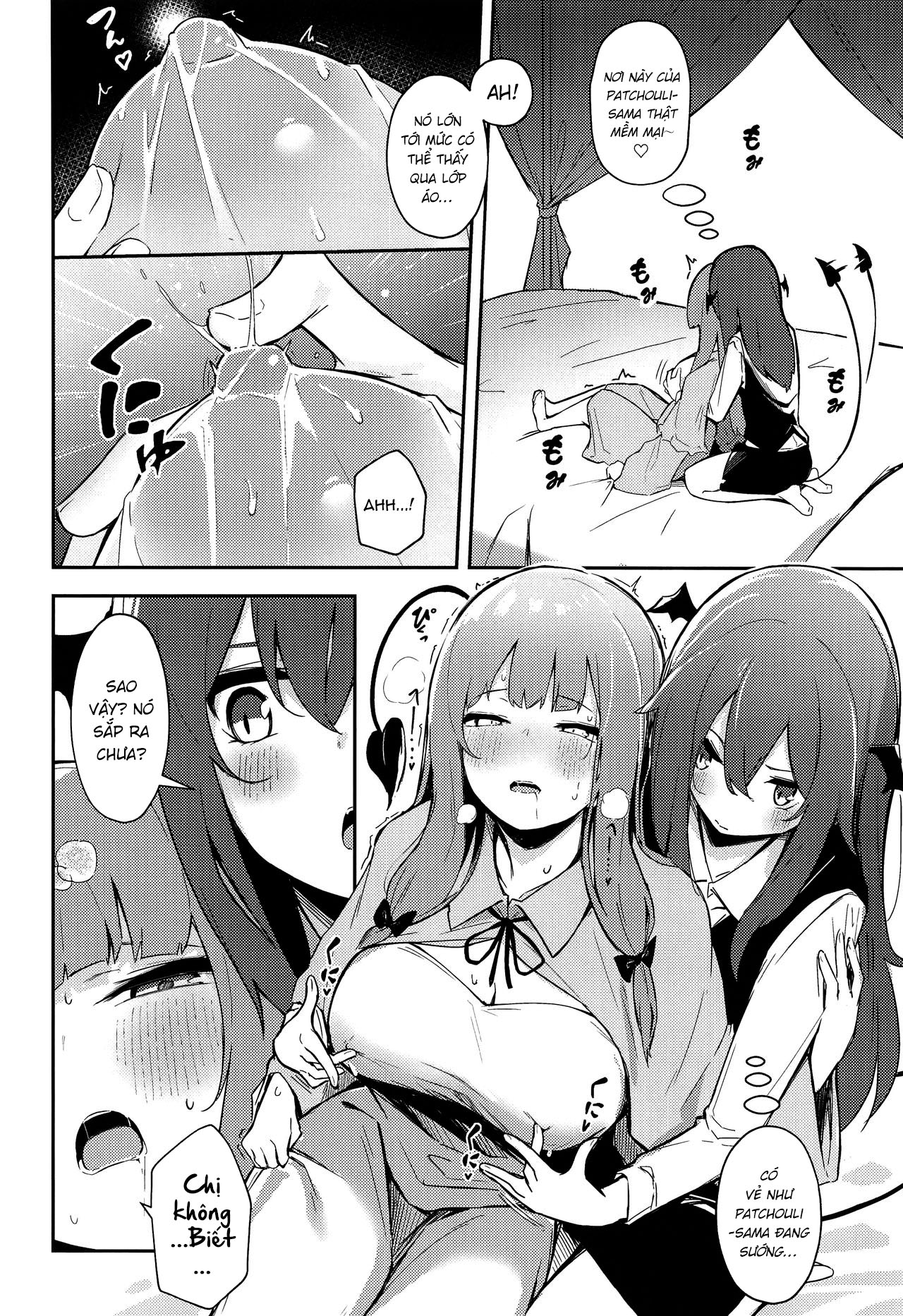 Đọc truyện hentai Patchouli ga Koakuma ni Shiborareru Hon - Oneshot