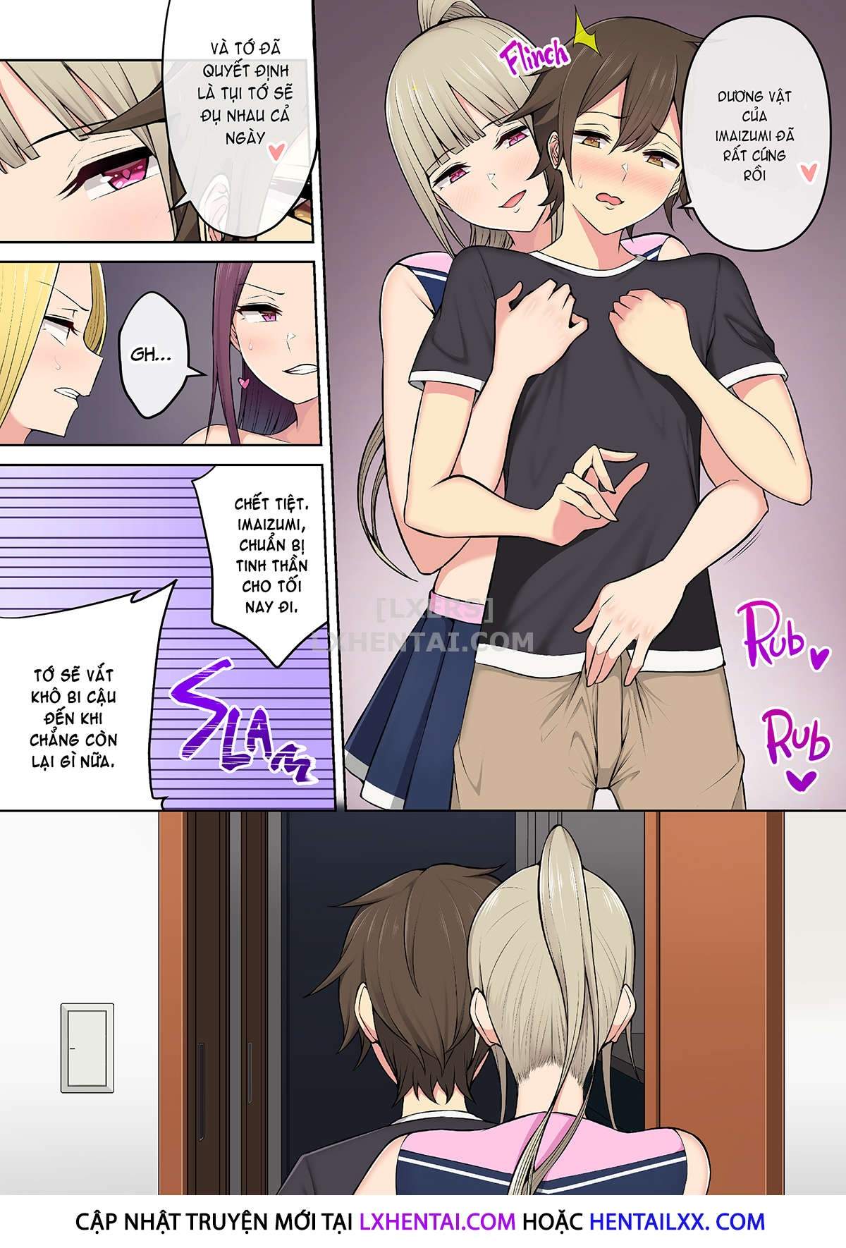 Đọc truyện hentai Imaizumi đưa cả bầy Gyaru về nhà mình - Chap 3