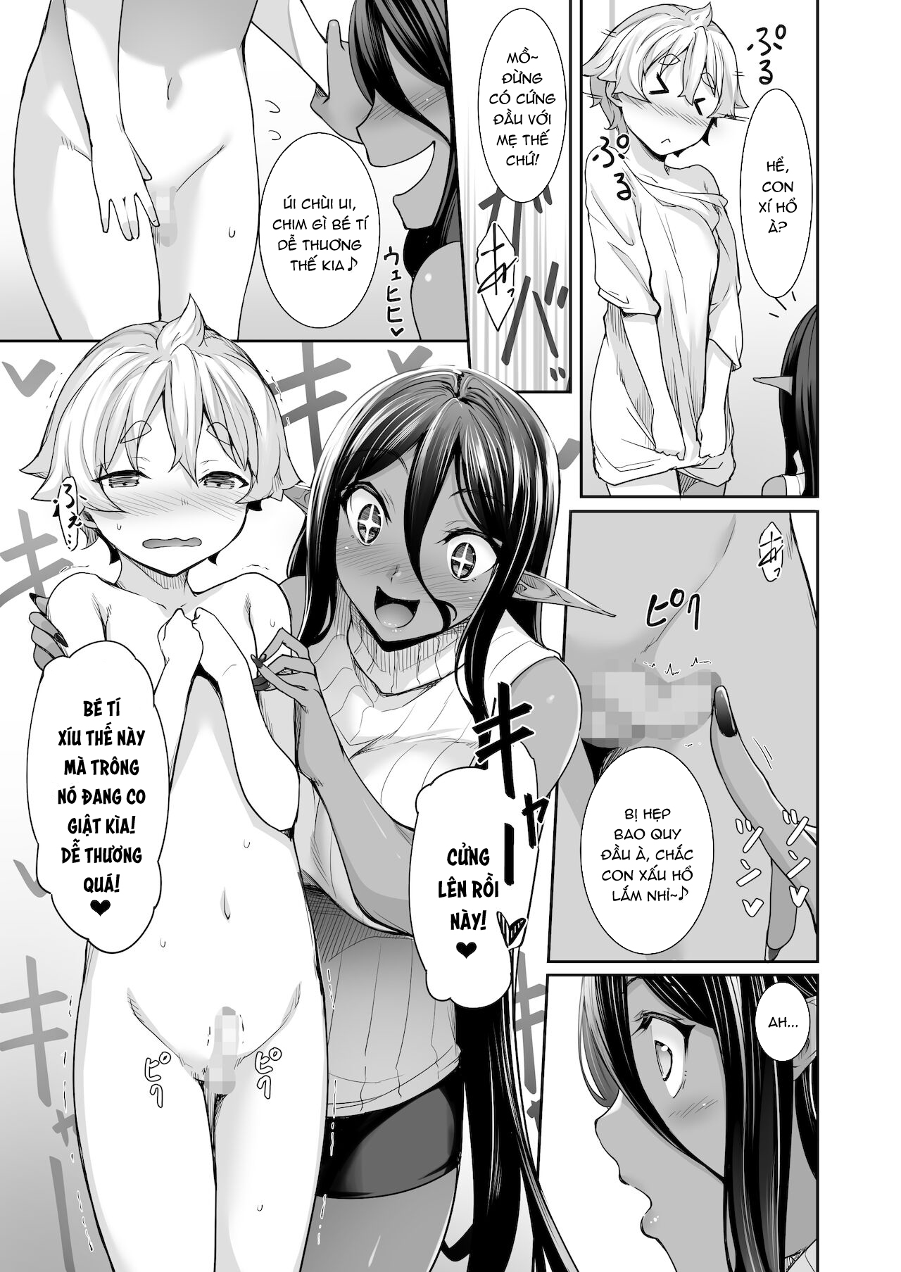 Đọc truyện hentai Cô nàng Dark Elf vì quá yêu tôi mà theo đuổi tôi từ thế giới khác - Chap 3