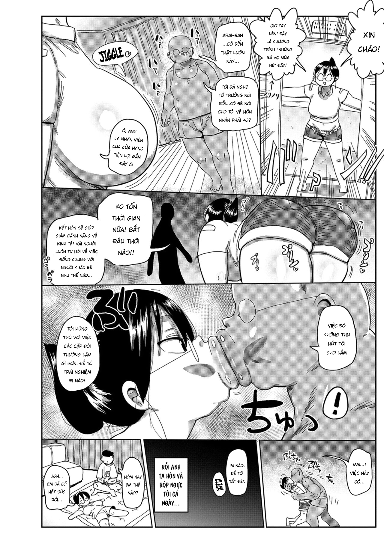 Đọc truyện hentai Quý cô Arai: Cùng đem lại sức sống cho khu phố nào! - Oneshot