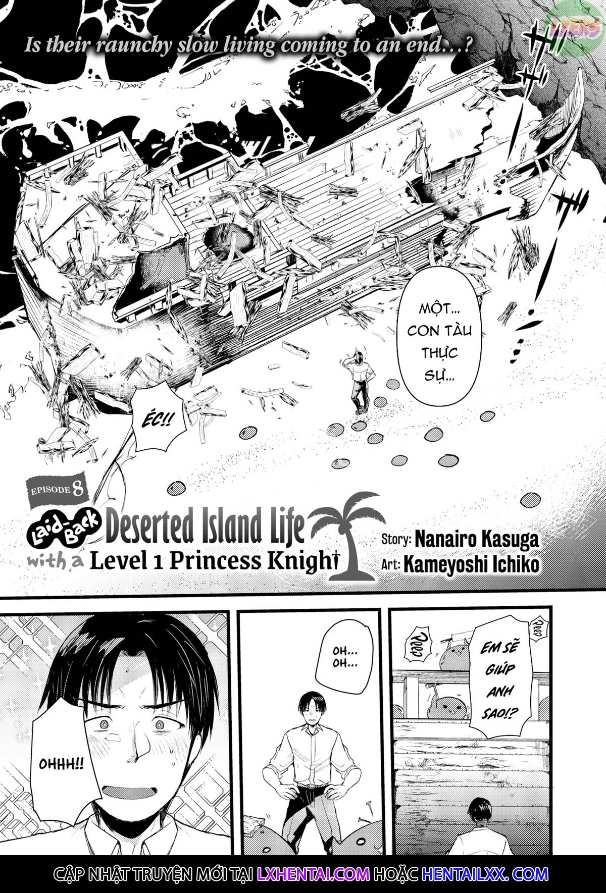Đọc truyện hentai Cuộc sống thư thái nơi đảo hoang cùng cô Kỵ sĩ công chúa Level 1 - Chap 8