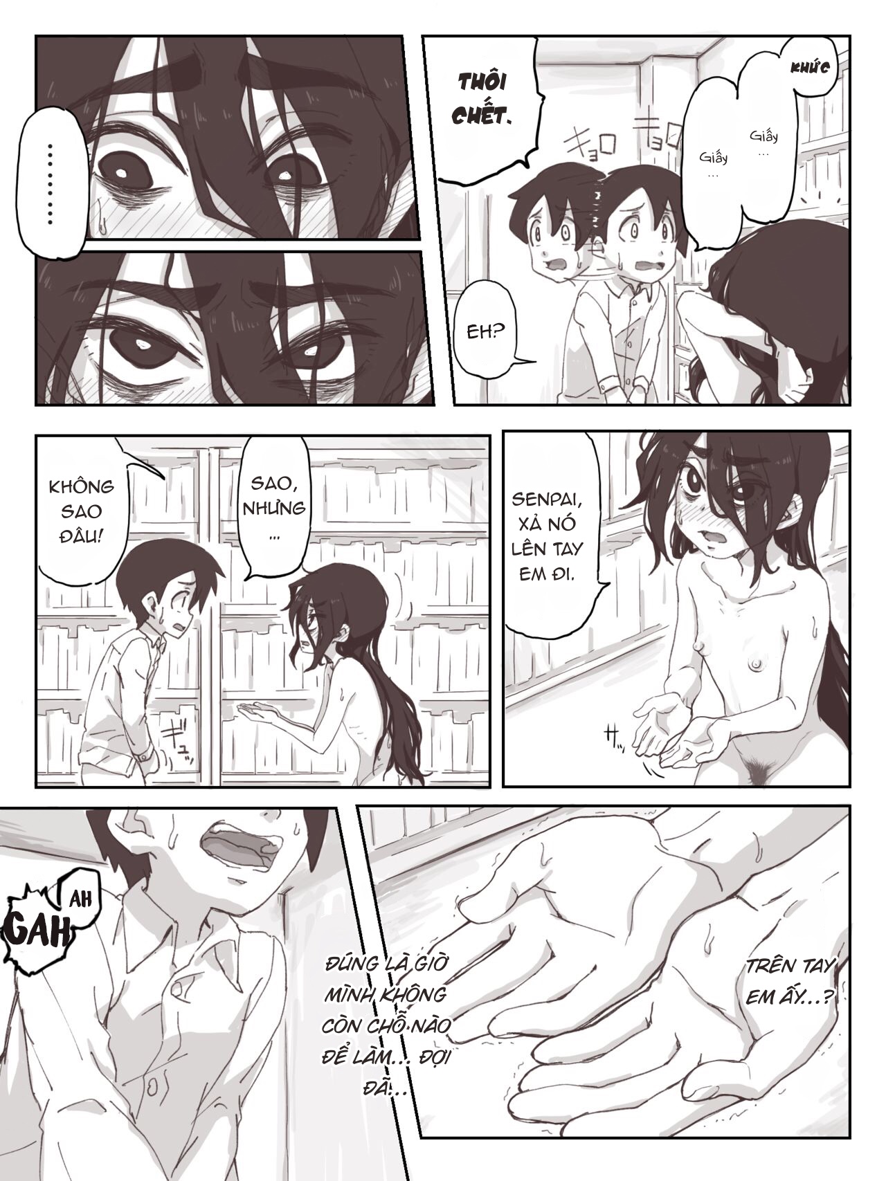 Đọc truyện hentai Senpai, hãy ra trên tay em - Oneshot