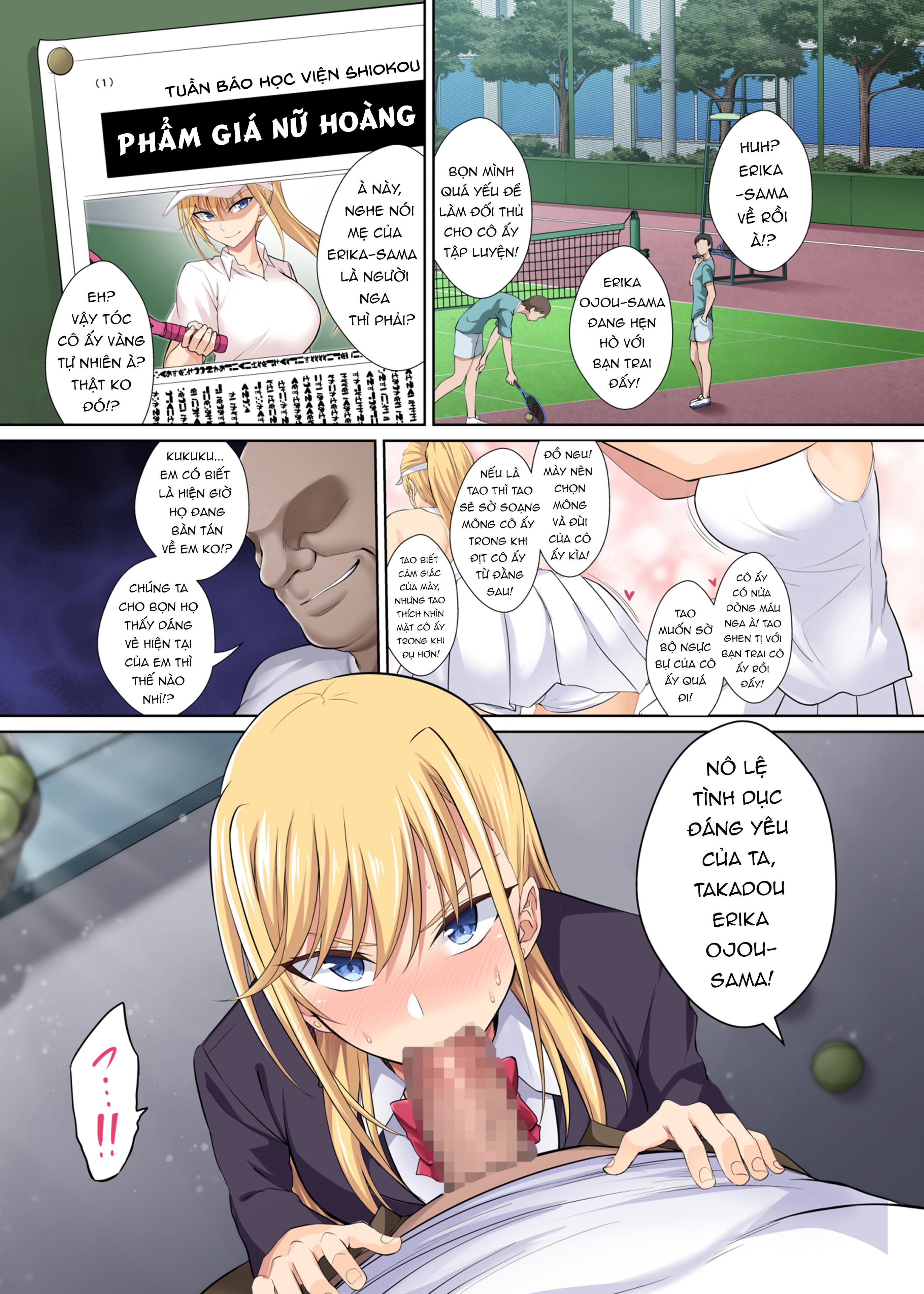 Đọc truyện hentai (Ijima Yuu) TenniCir No Joou Ga Bihin No Chinpo Cleaner Ni Otosareru Hanashi [Part 1] - Oneshot