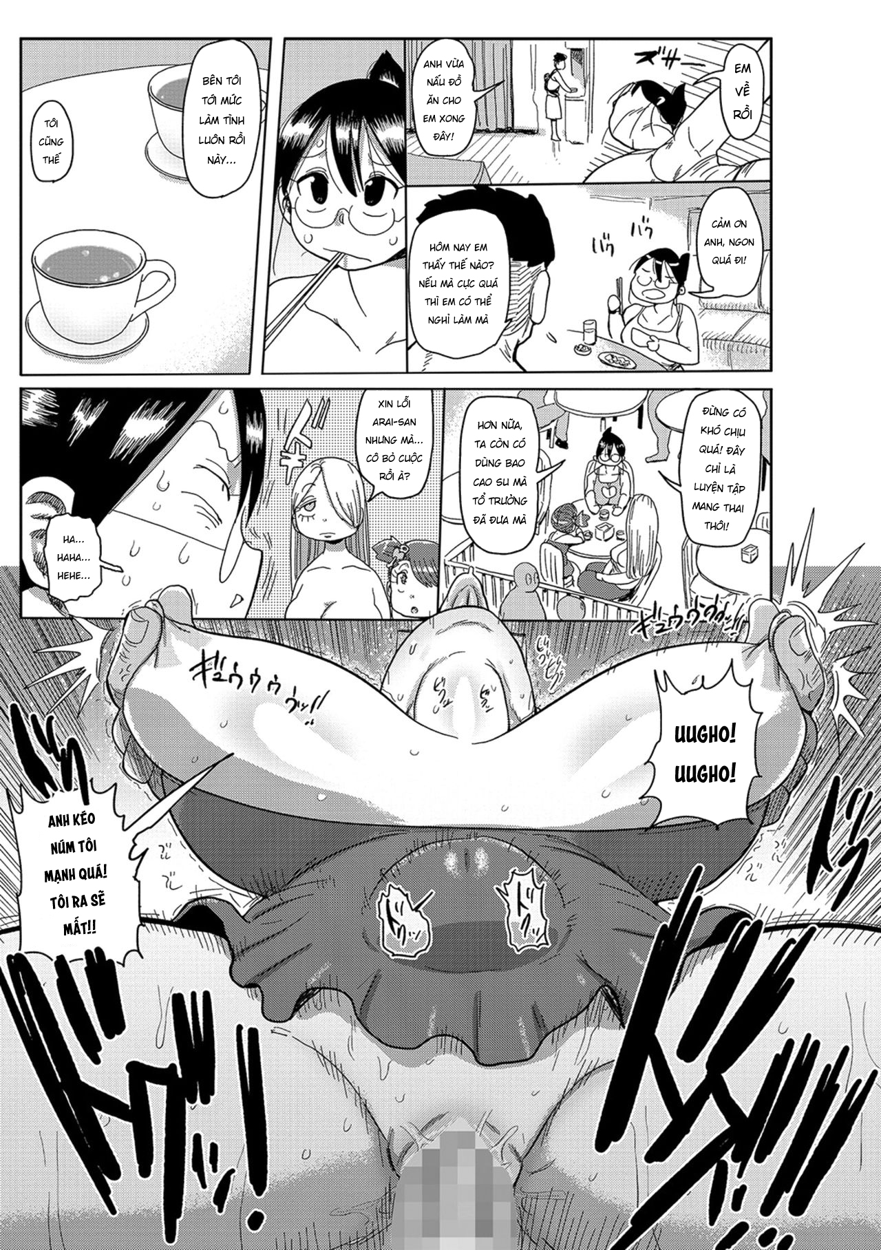 Đọc truyện hentai Quý cô Arai: Cùng đem lại sức sống cho khu phố nào! - Oneshot