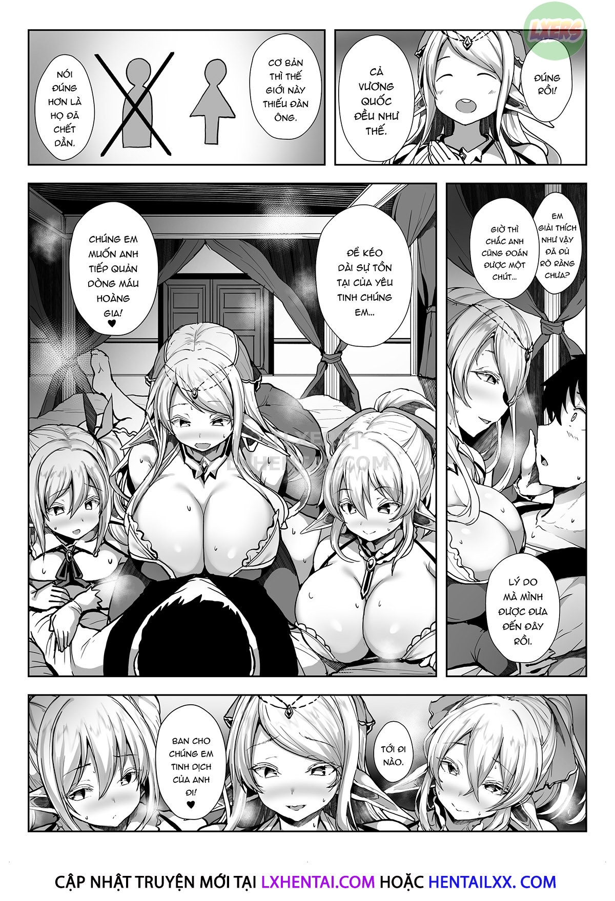 Đọc truyện hentai Elf Harem - Oneshot