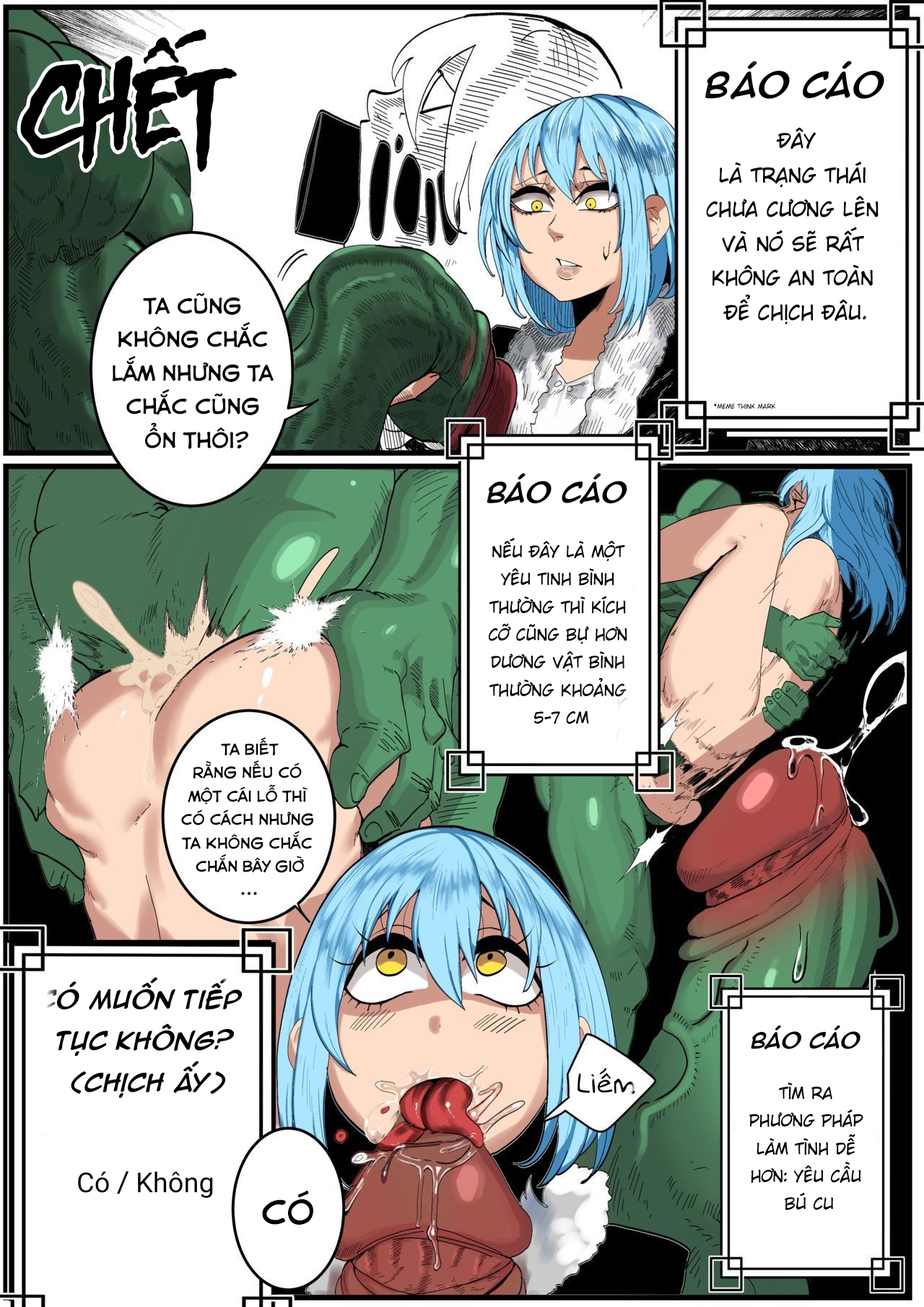 Đọc truyện hentai Ngày mà tôi được đầu thai thành phò slime - Oneshot ( có màu )