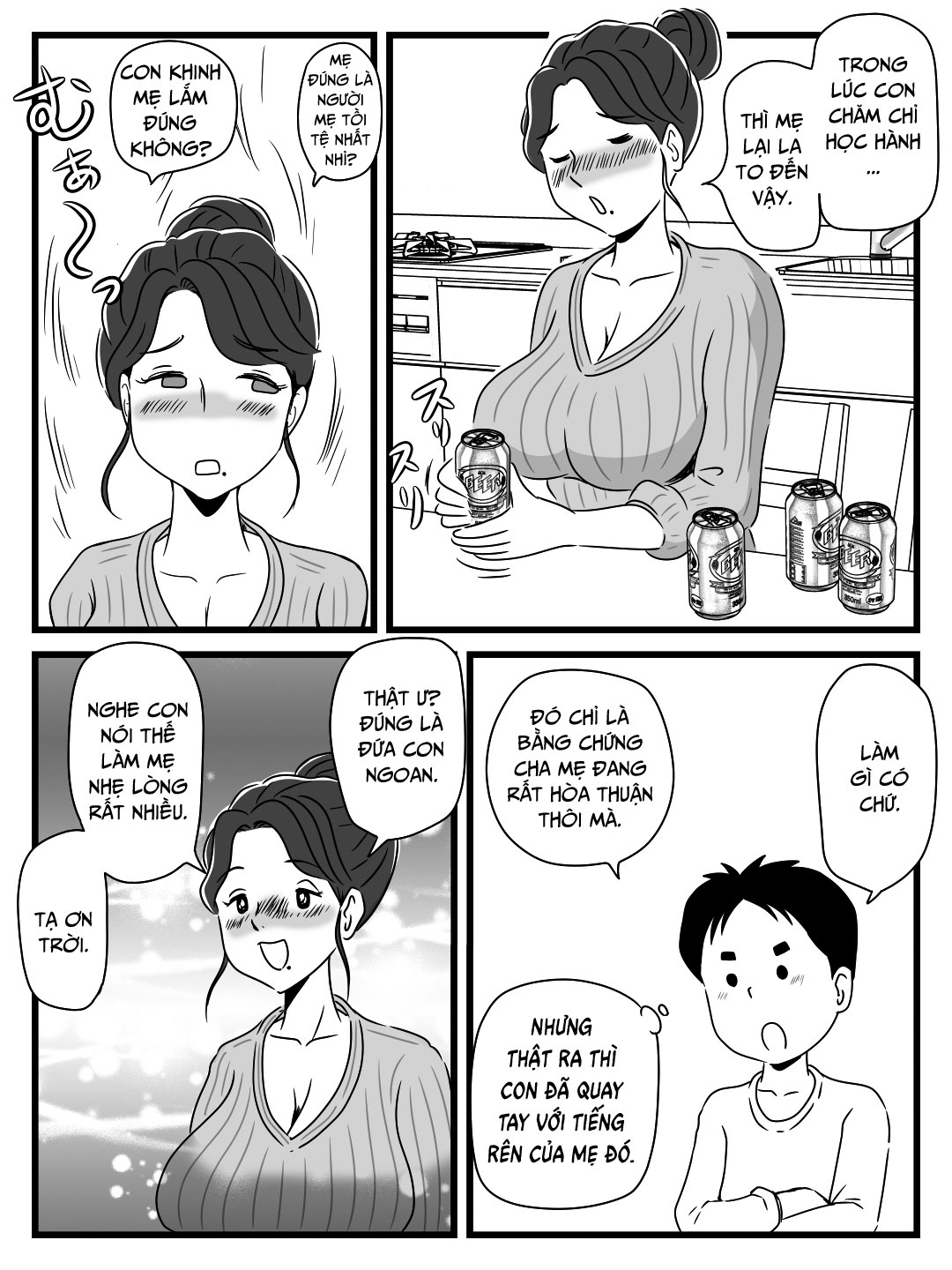 Đọc truyện hentai Beer o Nomu to Inran ni Naru Kaa-san to Yareta Hanashi - Oneshot
