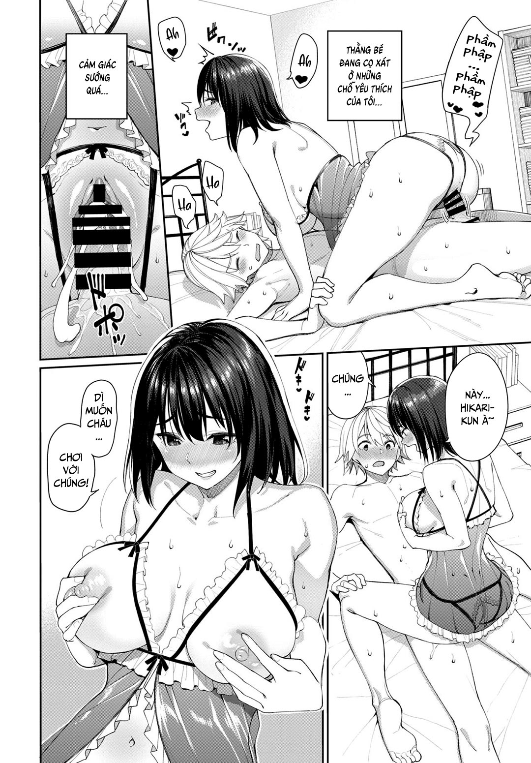 Đọc truyện hentai Dì cháu chung nhà - Oneshot - Có che