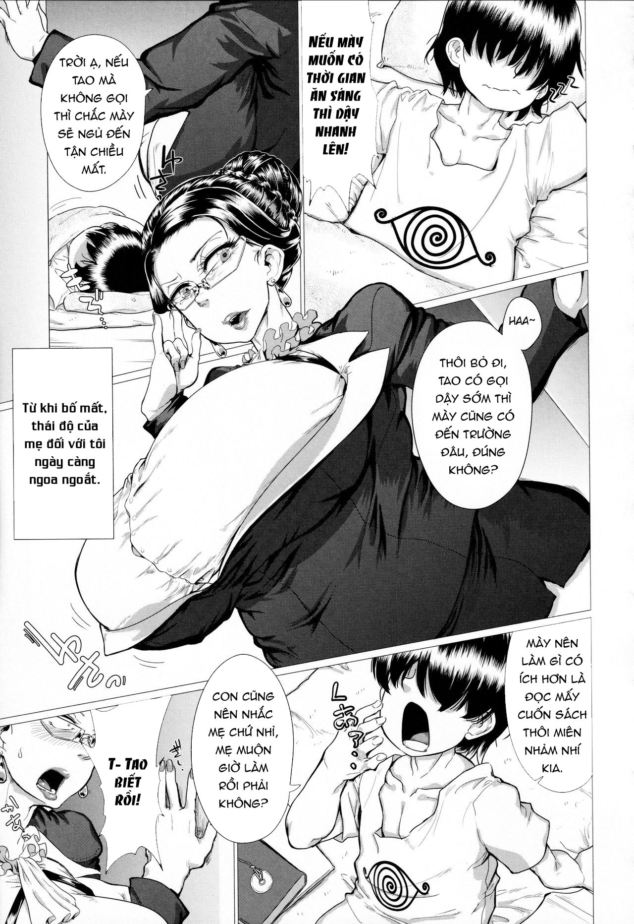 Đọc truyện hentai Tôi đã làm cho mẹ mình kết hôn với một con cu giả - Onshot