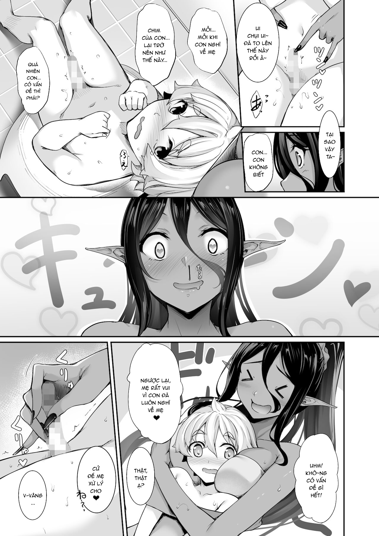 Đọc truyện hentai Cô nàng Dark Elf vì quá yêu tôi mà theo đuổi tôi từ thế giới khác - Chap 3