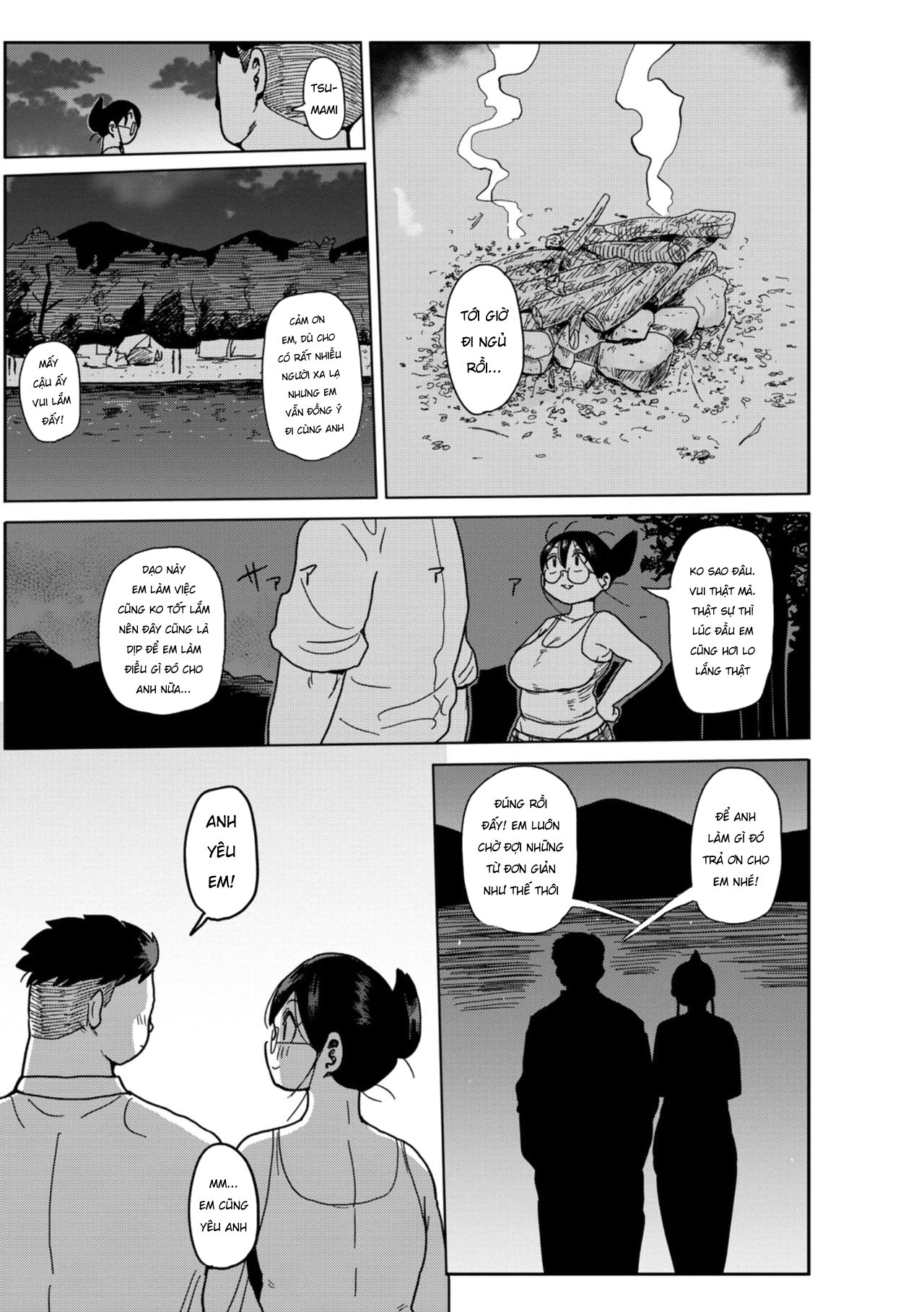 Đọc truyện hentai Chuyến cắm trại cùng cô vợ mới cưới - Oneshot