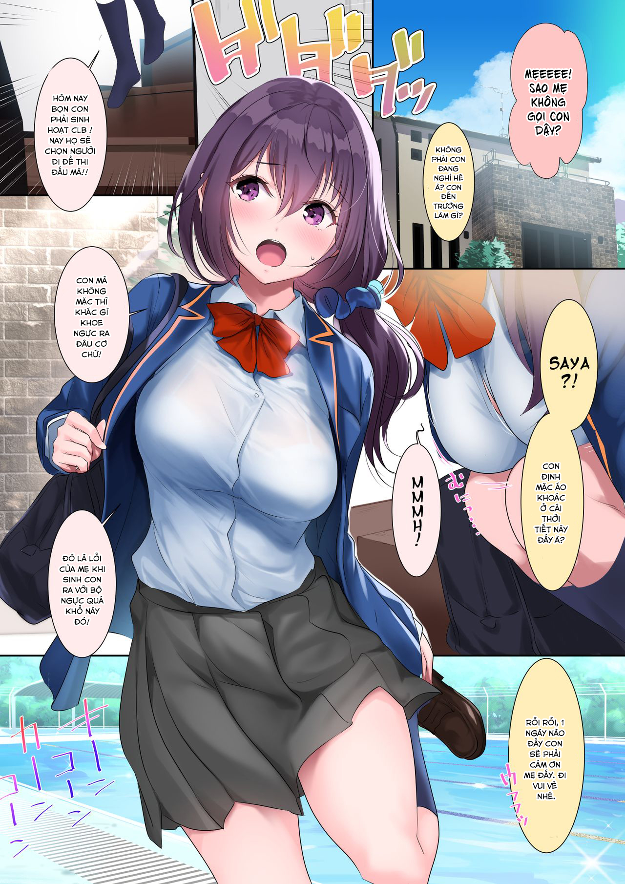 Đọc truyện hentai Kyonyuu ga Nayami no Suiei Buin - Oneshot - Có che