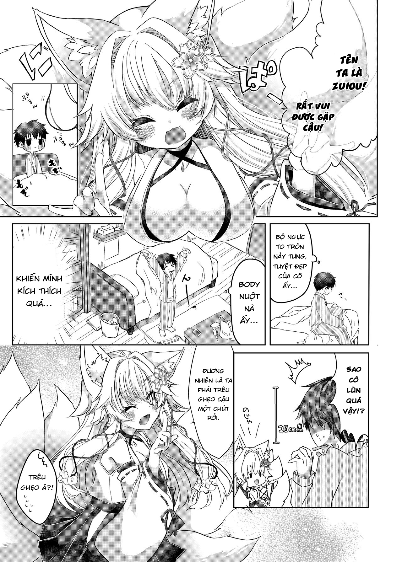 Đọc truyện hentai Chuyển giới thành một nàng cáo!? - Oneshot Ngọt