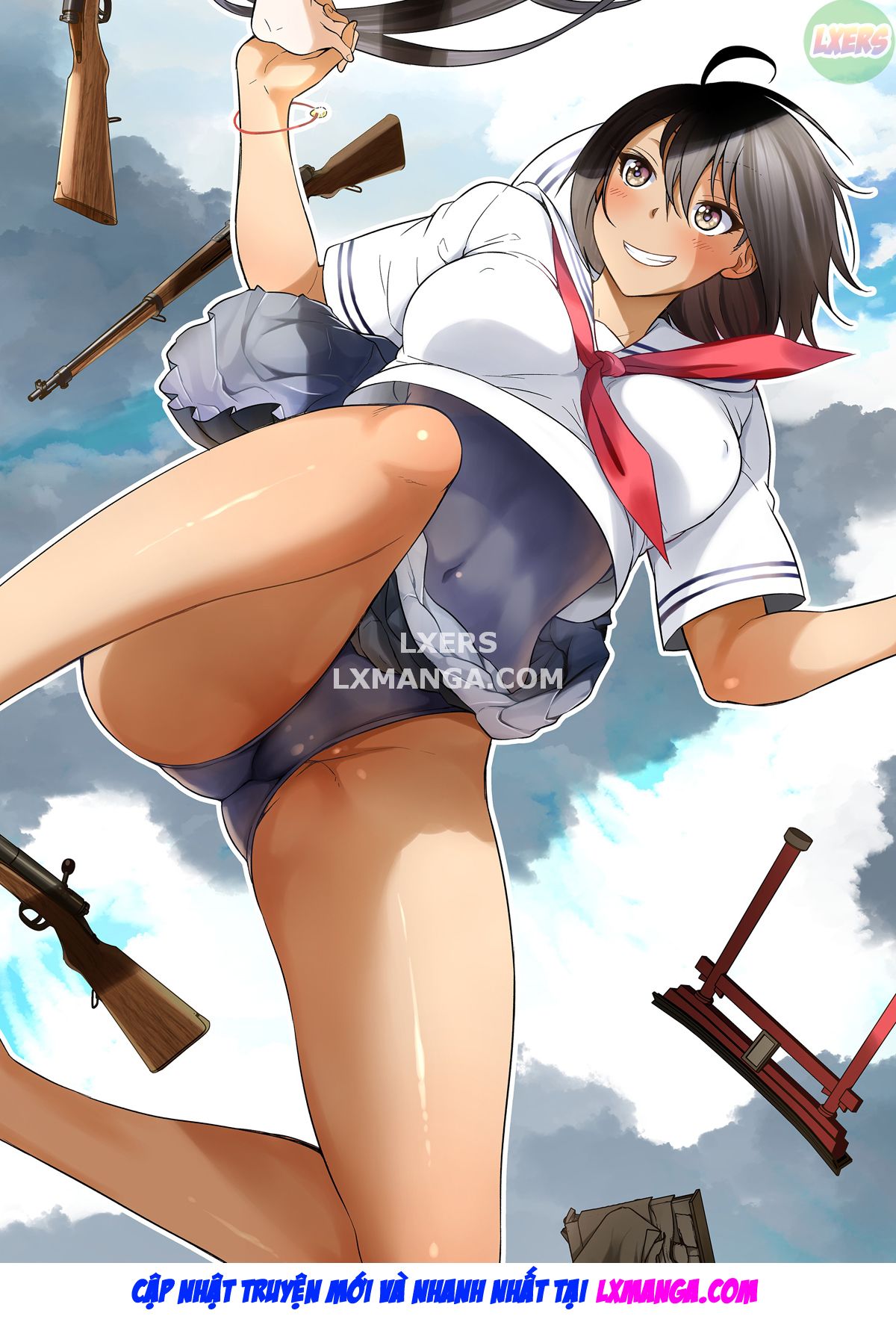 Đọc truyện hentai Nanaka no Rakuen ~Inaka no Gakkou de Bishoujo Harem - Chap 5: Slippery Sisters