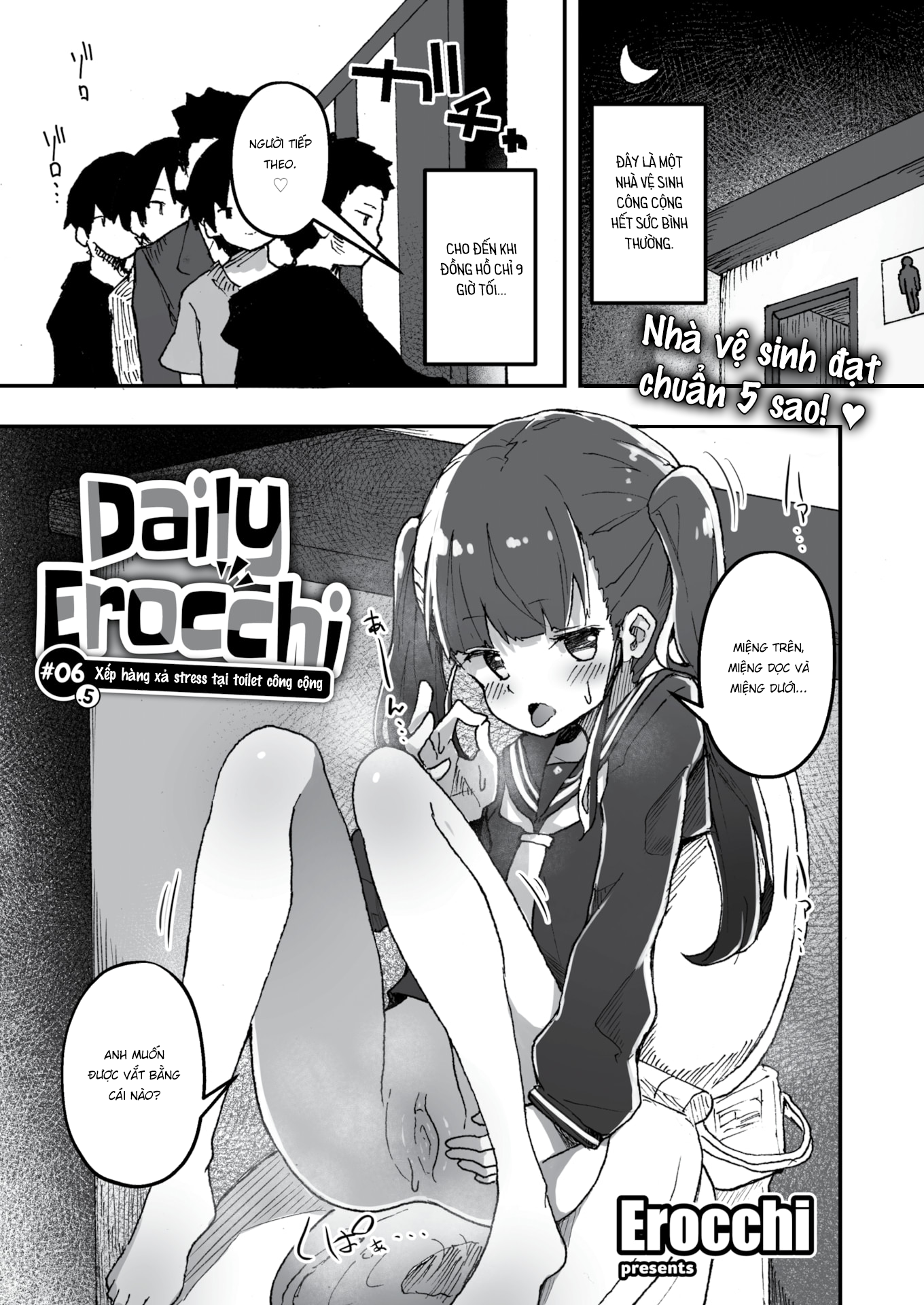 Đọc truyện hentai Hoan lạc mỗi ngày - Chap 6.5 - Xếp hàng xả stress tại toilet công cộng