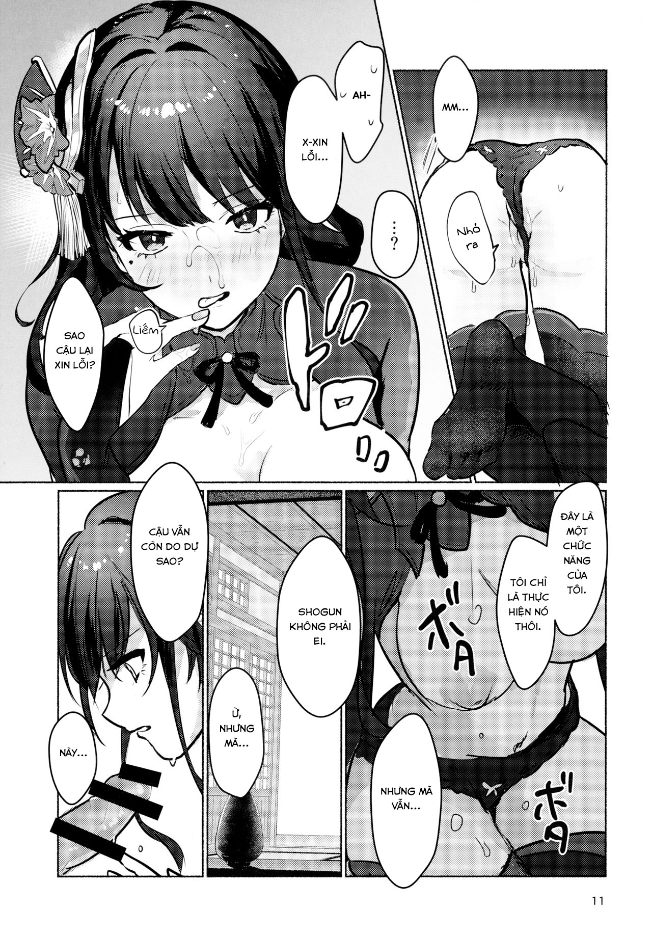 Đọc truyện hentai Raiden Shogun to xxx no Tokkun o Suru Hon - Oneshot