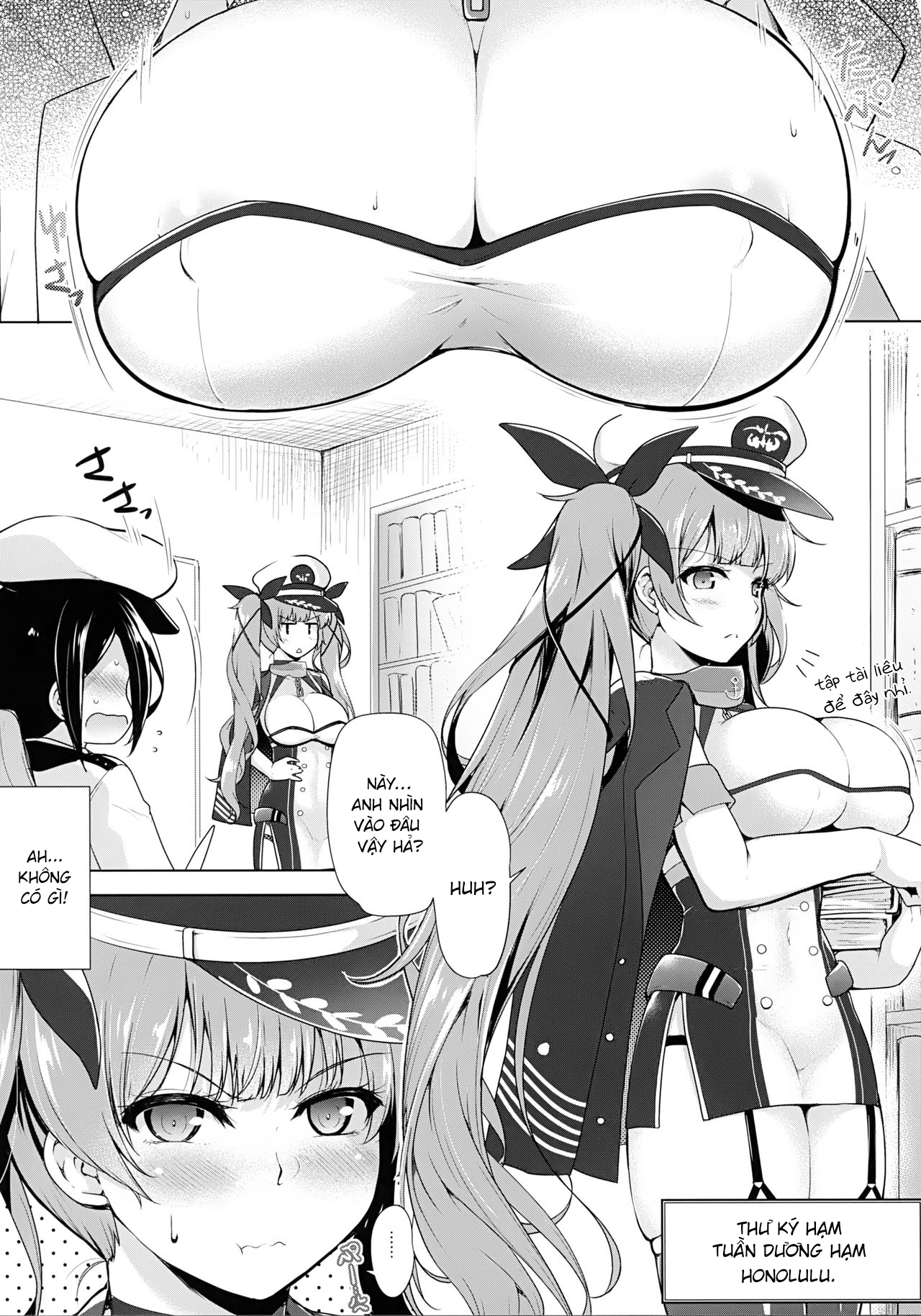 Đọc truyện hentai Honolulu-san ga Bucchouzura Shinagara Oppai de Nagusamete Kureru Hon (Azur Lane) - Oneshot