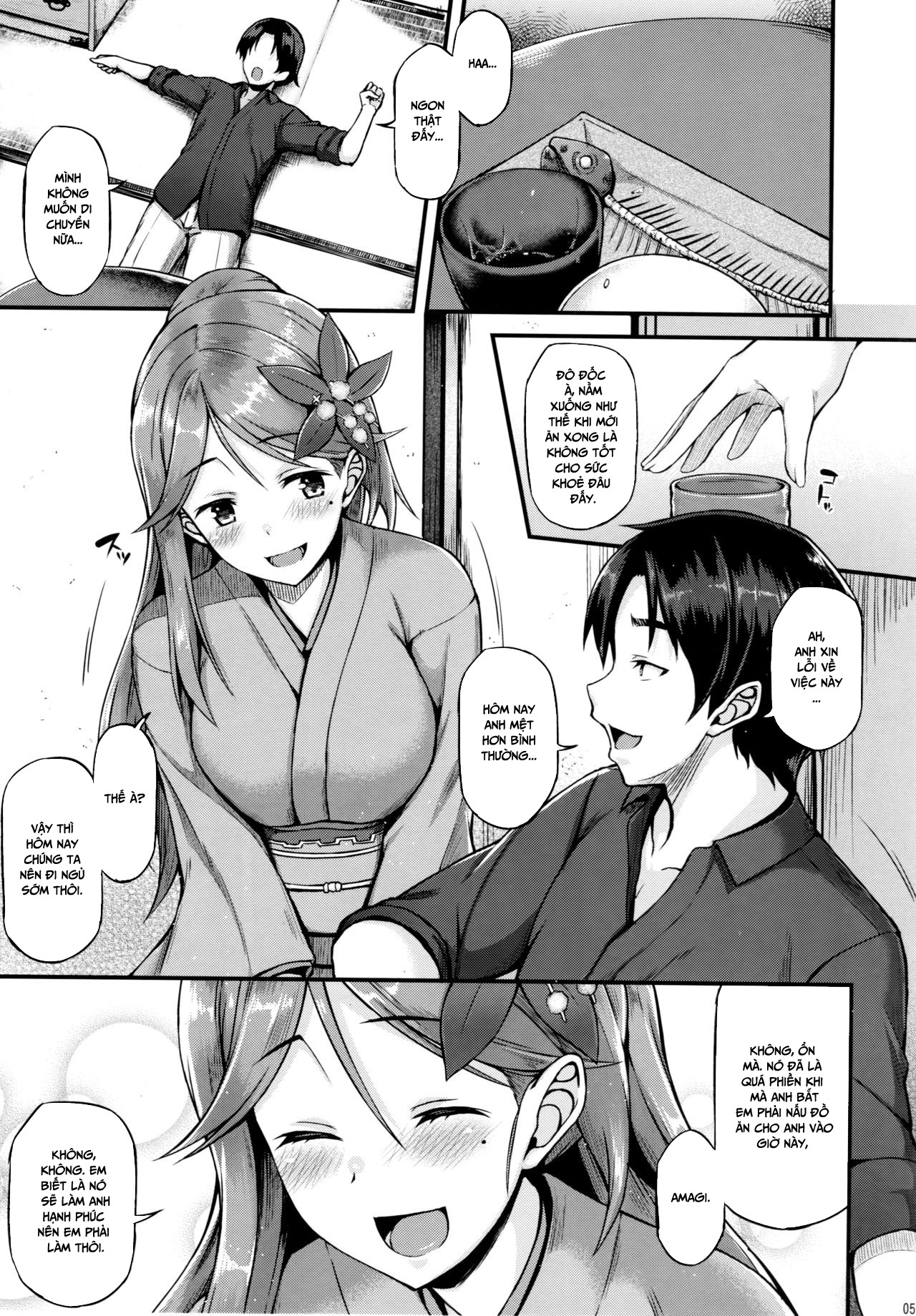Đọc truyện hentai Mình muốn tán tỉnh cùng Amagi - Oneshot
