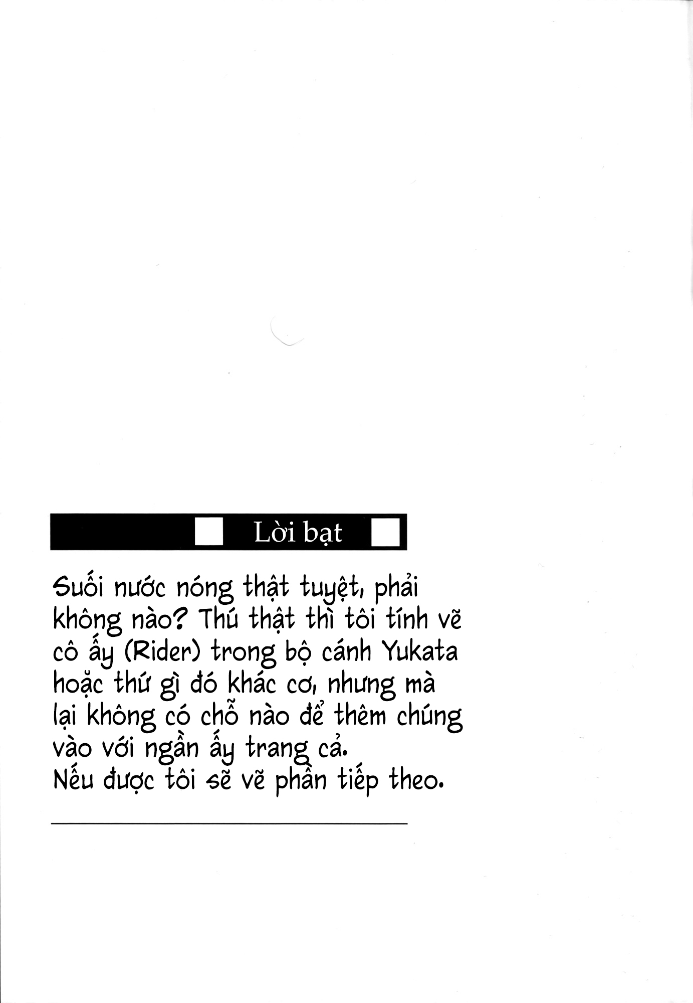 Đọc truyện hentai Suối nước nóng cùng Rider-san - Oneshot