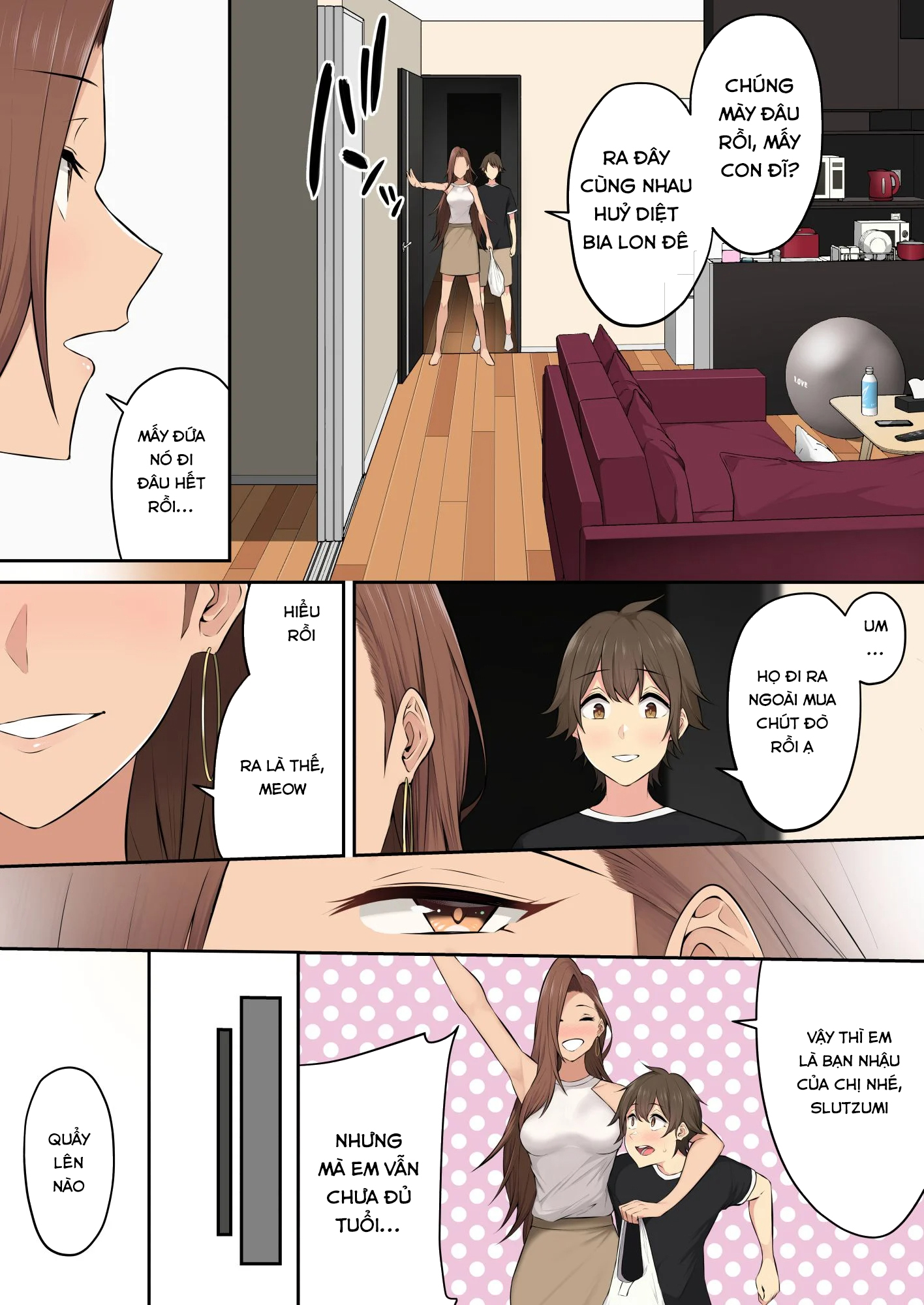 Đọc truyện hentai Imaizumi đưa cả bầy Gyaru về nhà mình - Chap 4.2