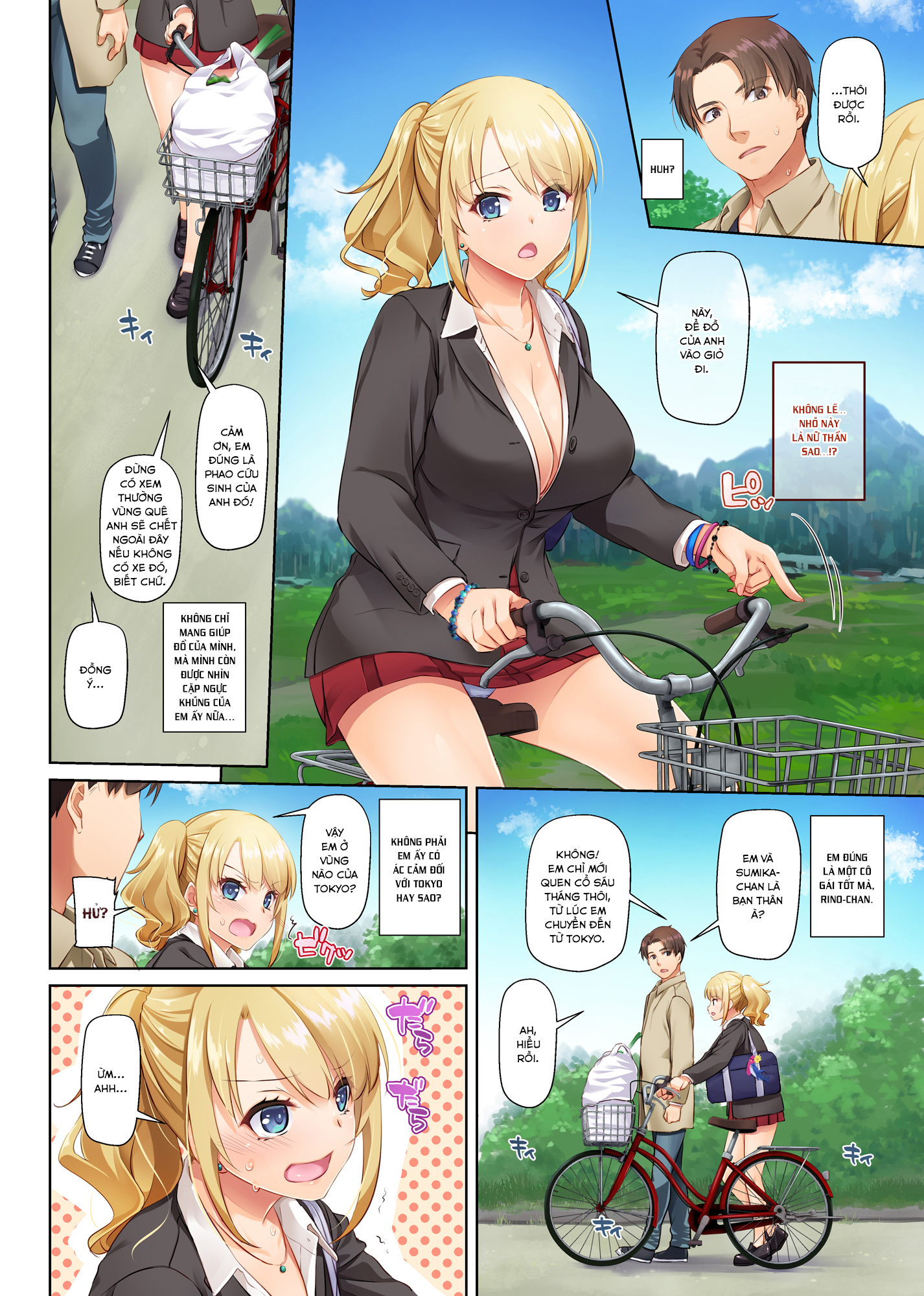 Đọc truyện hentai Inaka no Deaikei Gal wa Kyonyuu Shojo!? - Oneshot [Full Color]