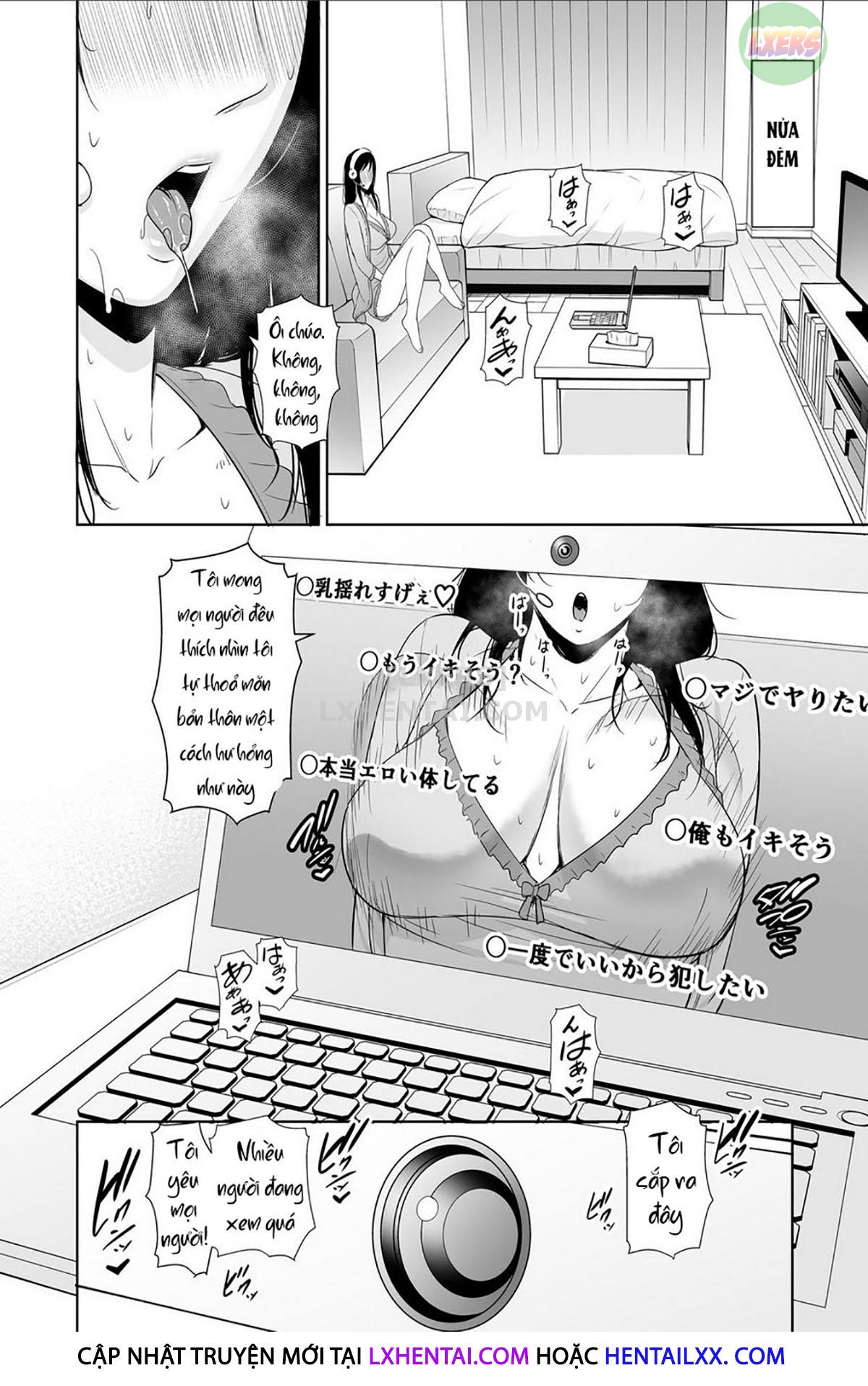 Đọc truyện hentai Haha wa Yoru ni Saku Single Mother no Haishin Kiroku - Oneshot
