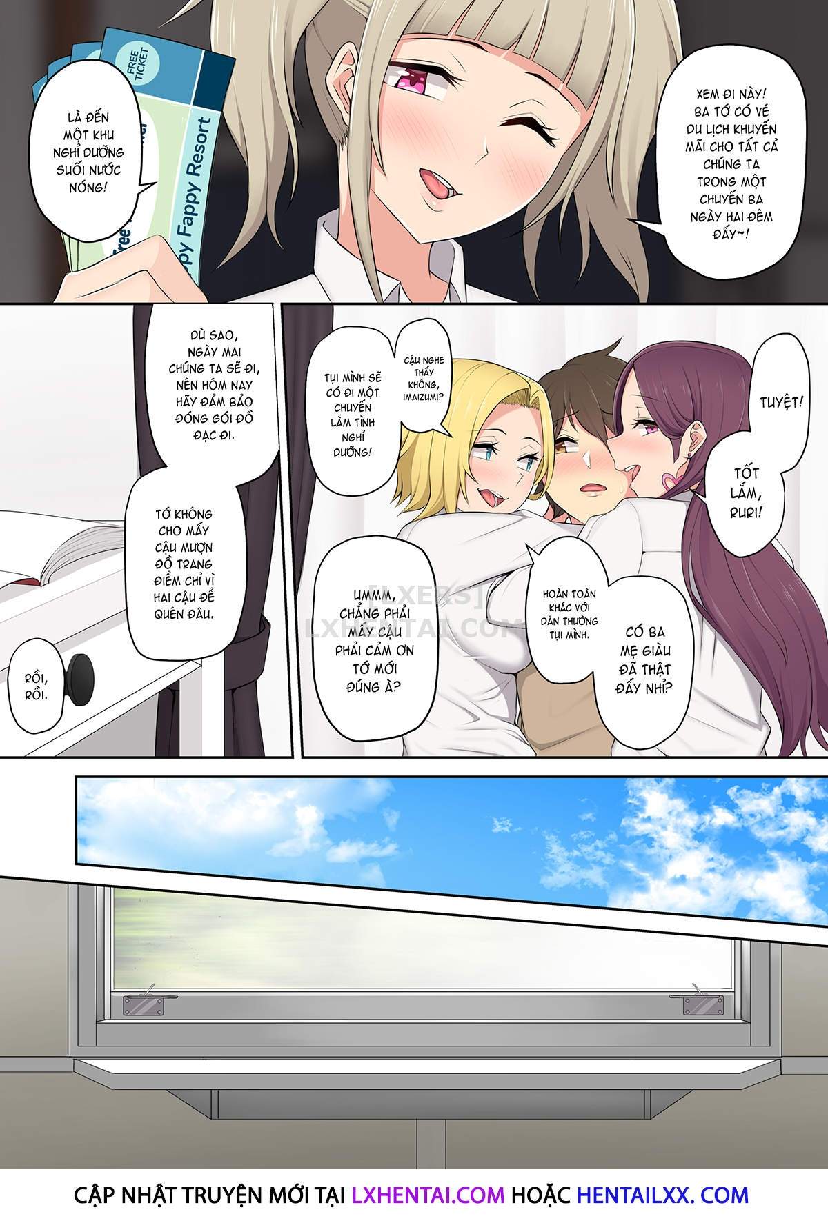 Đọc truyện hentai Imaizumi đưa cả bầy Gyaru về nhà mình - Chap 2