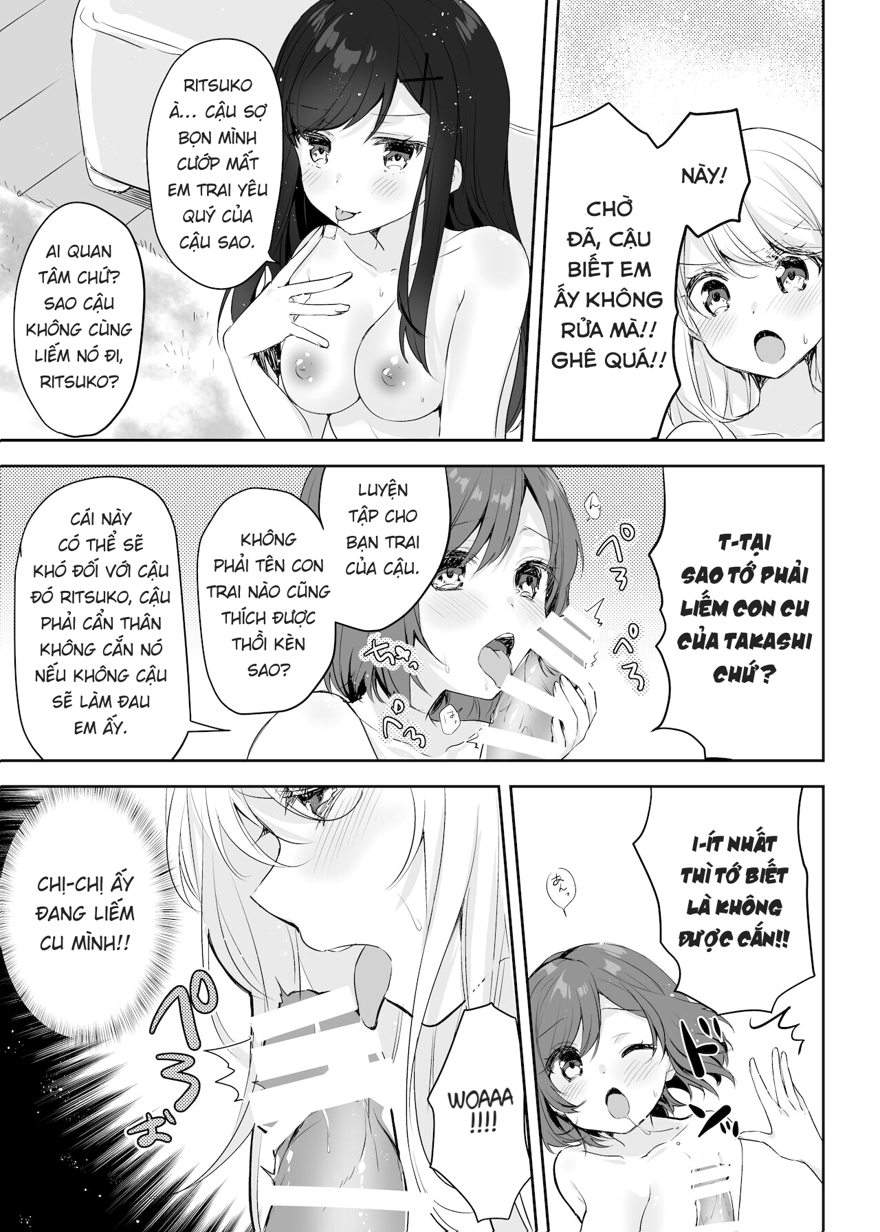 Đọc truyện hentai Họ tỉnh giấc khi tôi đang cố hiếp chị gái và bạn của bà ấy trong khi họ đang ngủ. - Oneshot