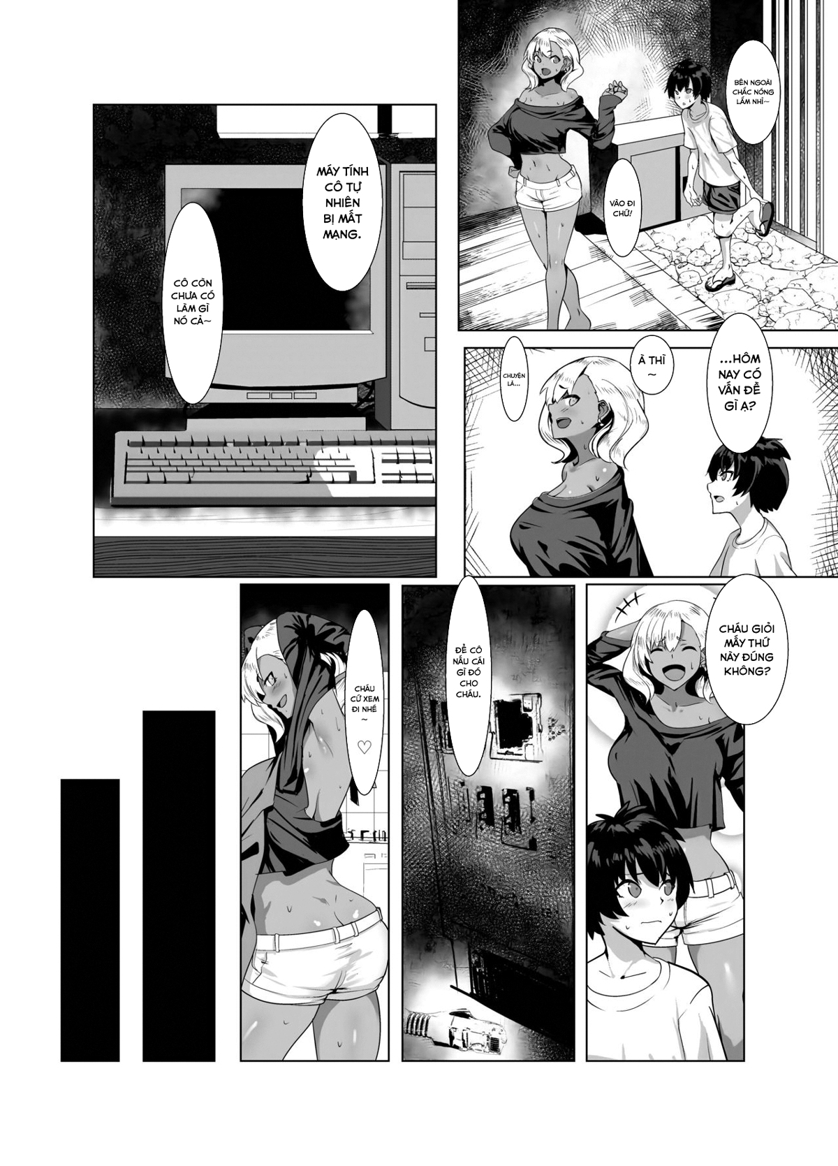 Đọc truyện hentai Kỳ nghỉ hè cùng với bà cô Gal đã lập gia đình - Oneshot