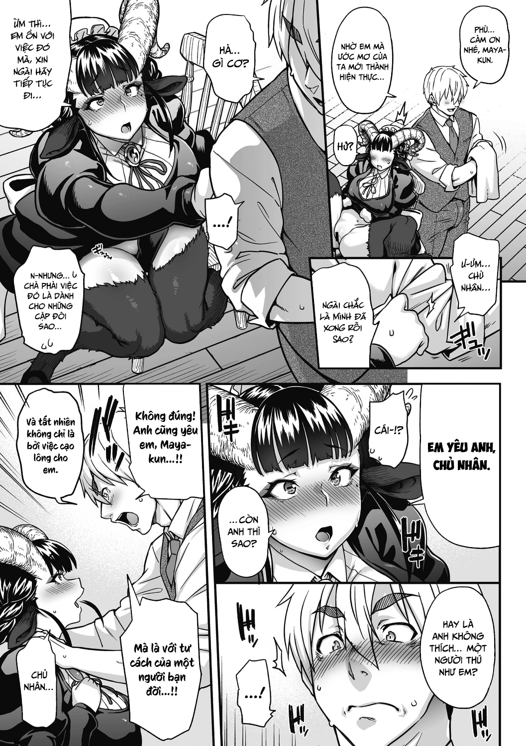 Đọc truyện hentai Chuyện tình lãng mạn của cô hầu gái lắm lông - Oneshot