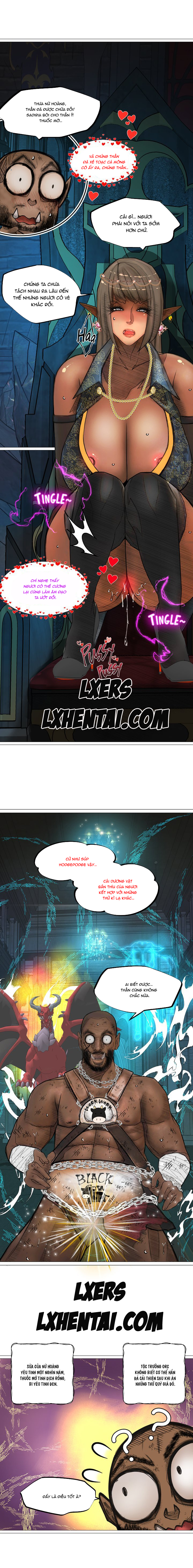 Đọc truyện hentai Nữ Hoàng Dark Elf Và Nô Lệ Orc - Chap 10