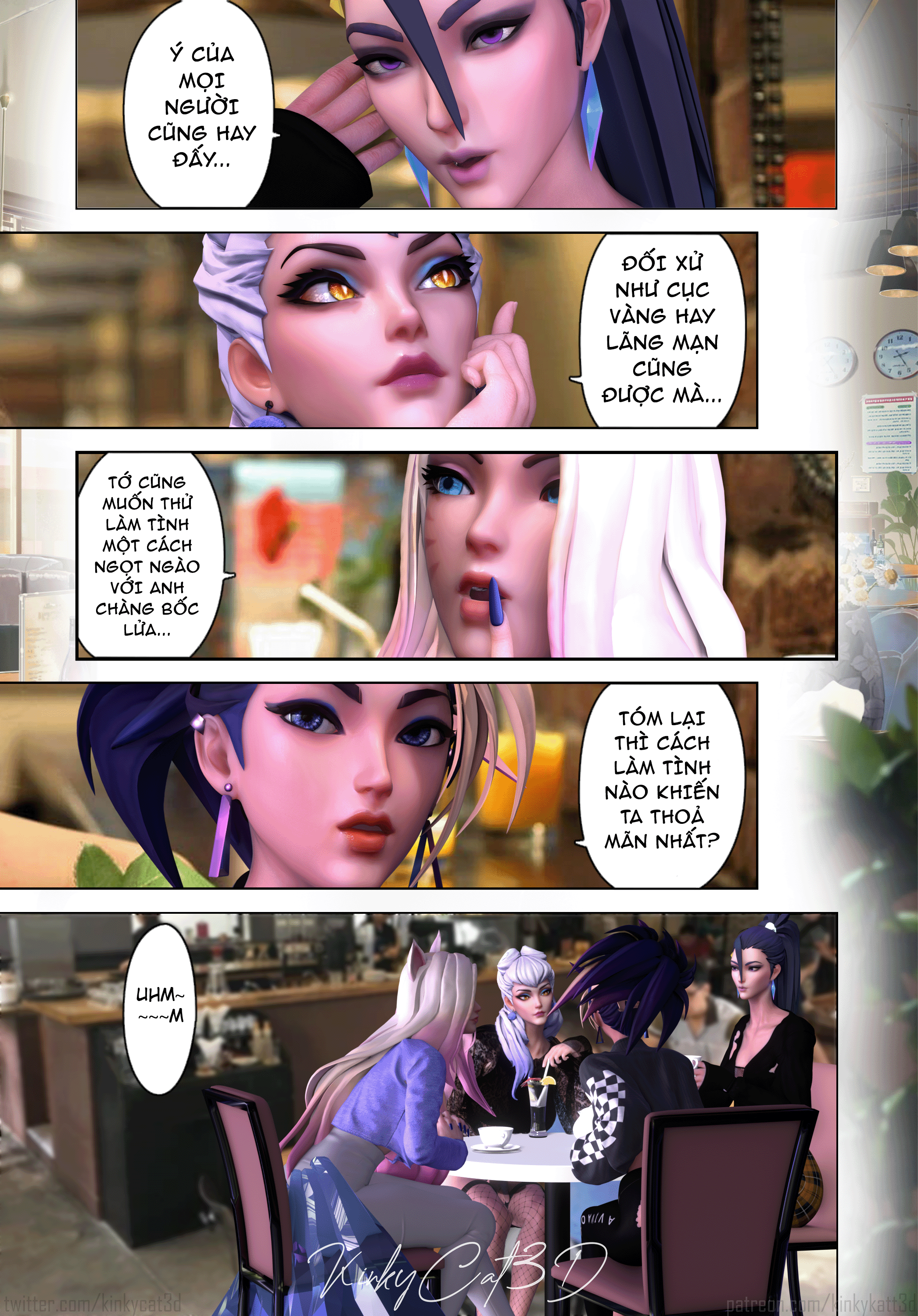 Đọc truyện hentai Chuyện phiếm của những cô gái K/DA - Nói dối đéo biết ngượng