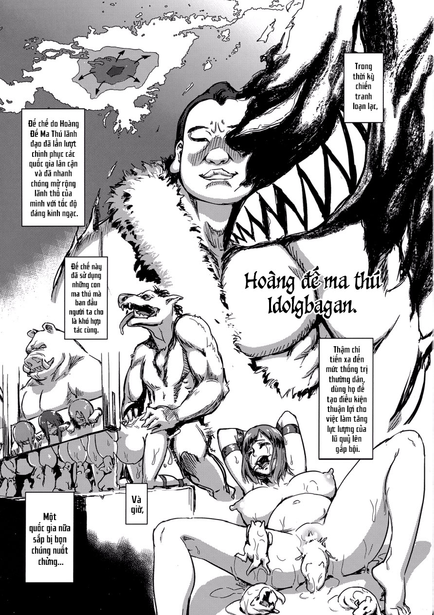 Đọc truyện hentai Majuu Teikoku Hishi Otto no Tame ni Kairaku Goumon ni Taeru Boukoku no Ouhi - Oneshot
