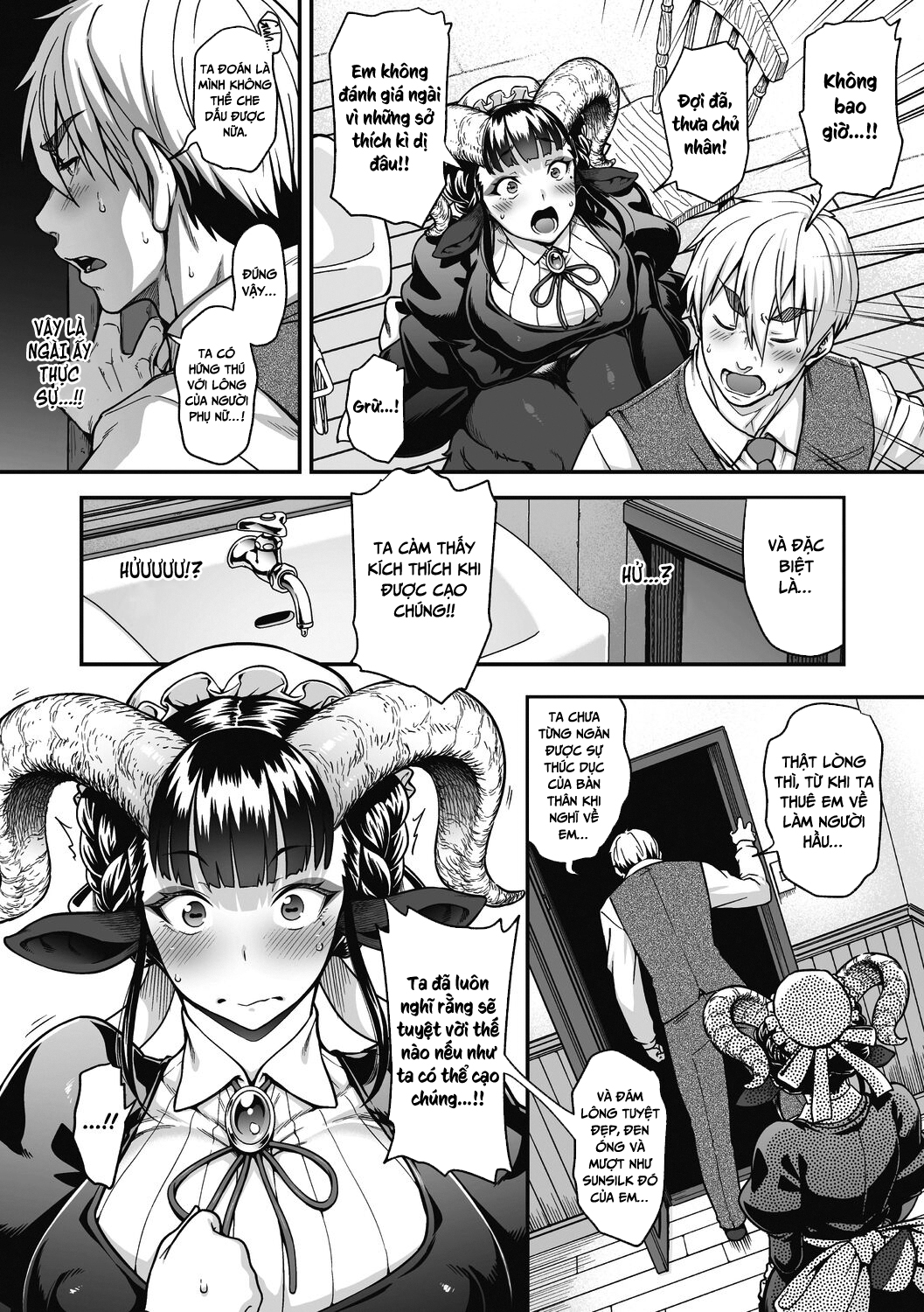 Đọc truyện hentai Chuyện tình lãng mạn của cô hầu gái lắm lông - Oneshot