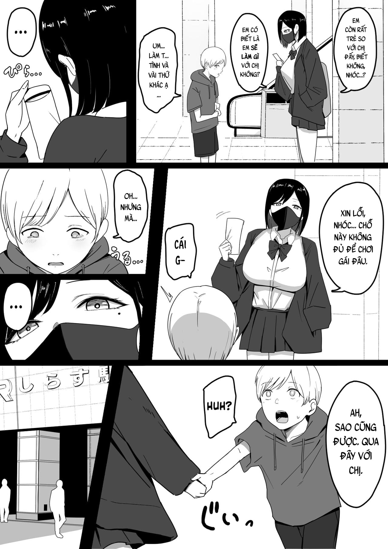Đọc truyện hentai Vụng trộm chịch nhau với chị gái Gyaru đĩ điếm - Oneshot