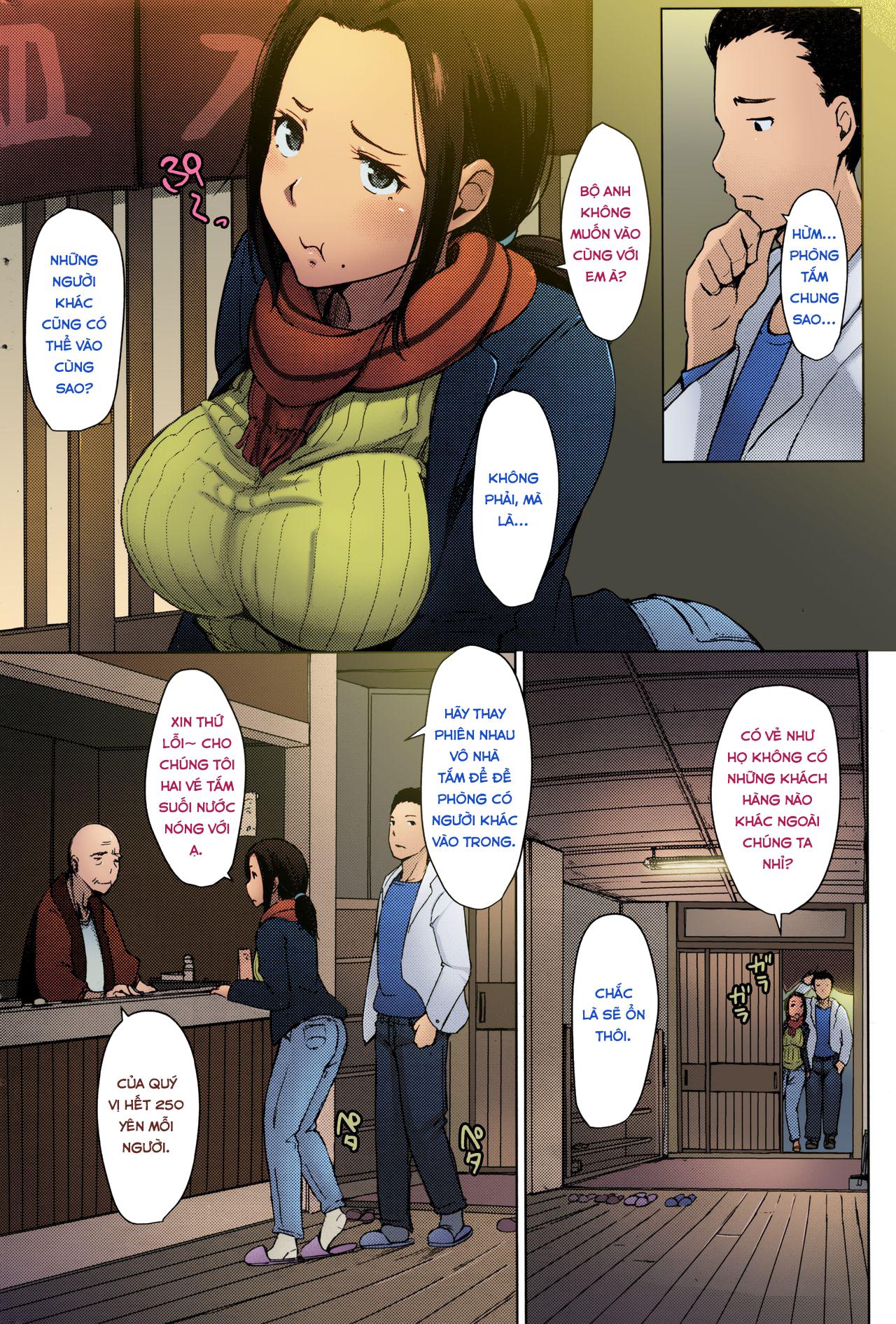 Đọc truyện hentai Bí mật của người vợ tại suối nước nóng - Oneshot
