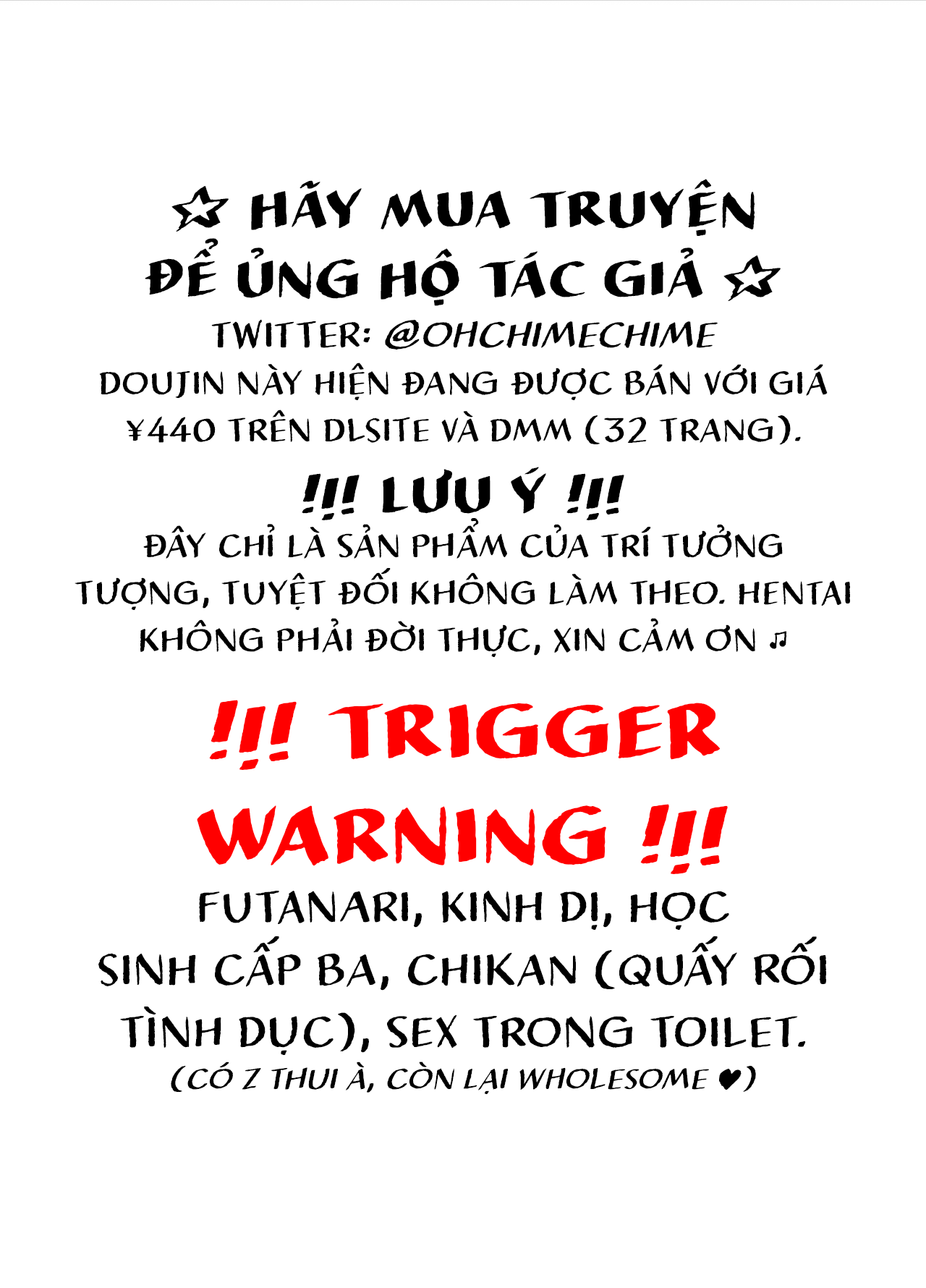 Đọc truyện hentai Mình, WC, và futanari Hanako-san - Sợ wa sợ wa