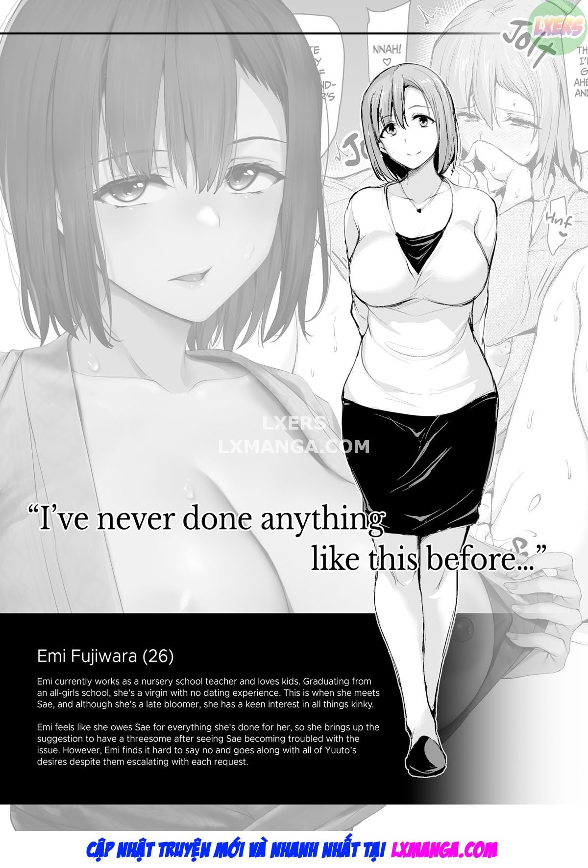 Đọc truyện hentai Không lên đỉnh nổi nếu không có hai cặp vú khủng nên vợ tôi đã đưa bạn của cô ấy đến! - Chap 2