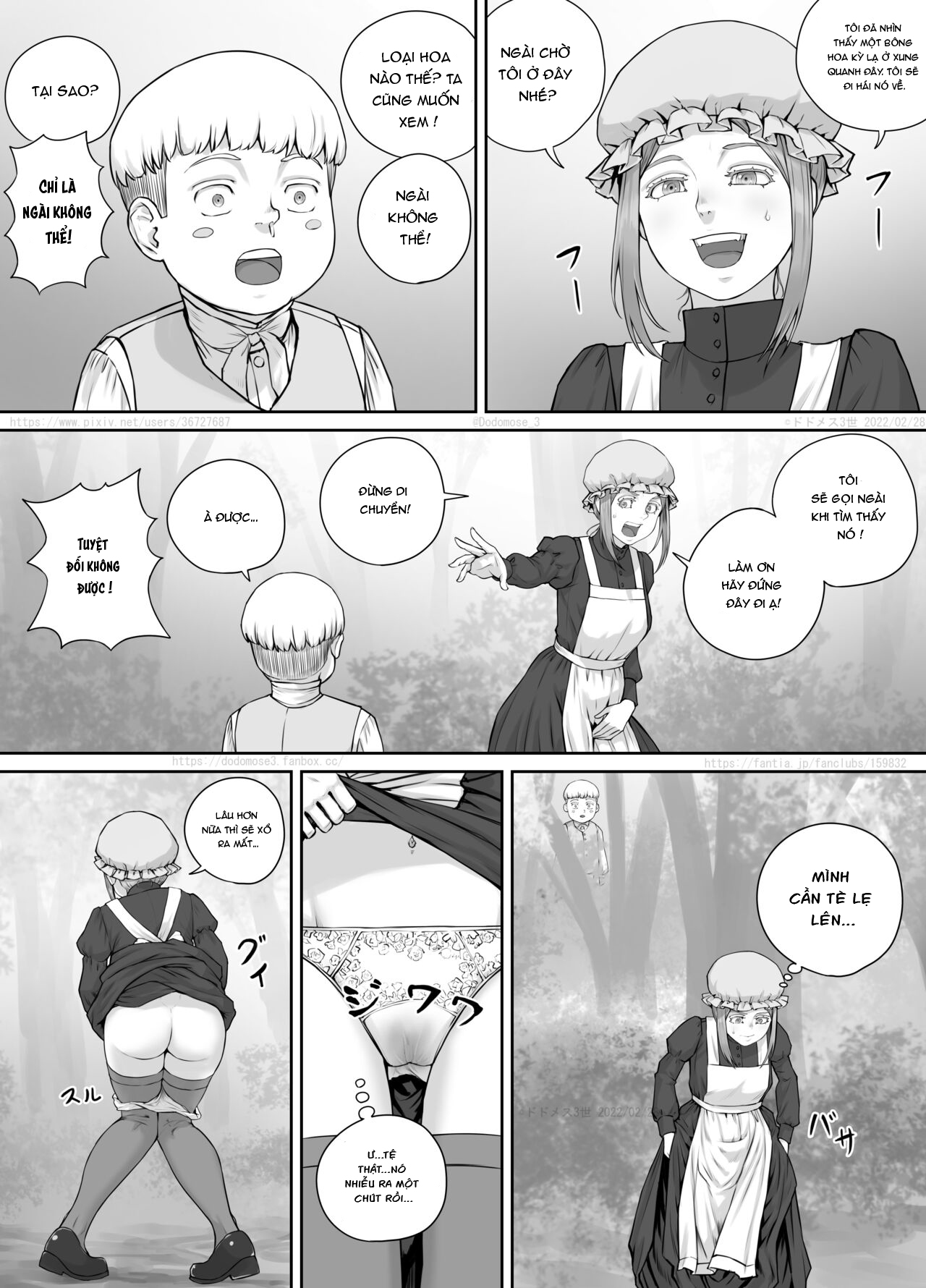 Đọc truyện hentai Manga hầu gái và tu sĩ - Oneshot.