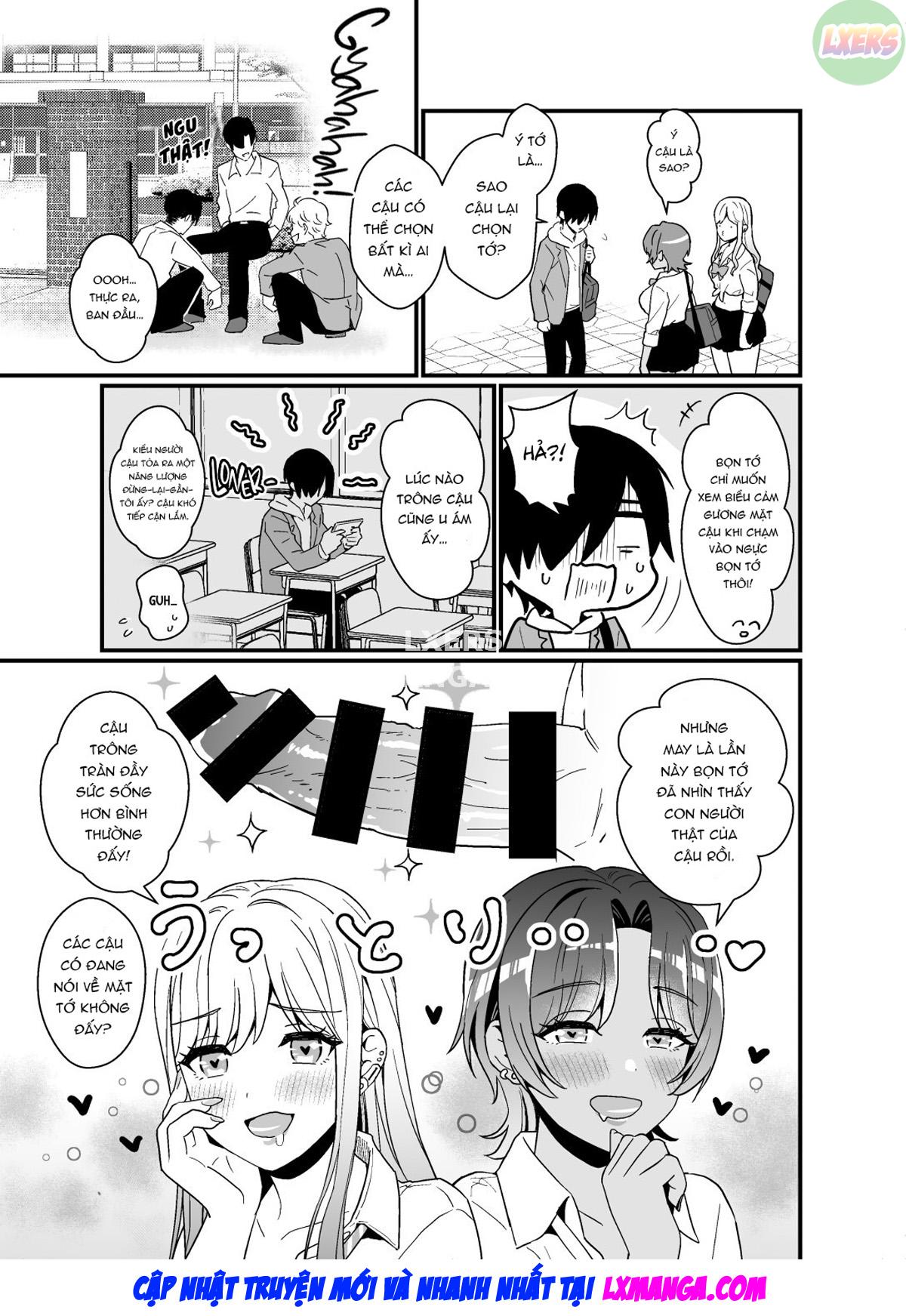 Đọc truyện hentai That Time Gyarus Asked Me To Grope Their Tits After Class - Oneshot