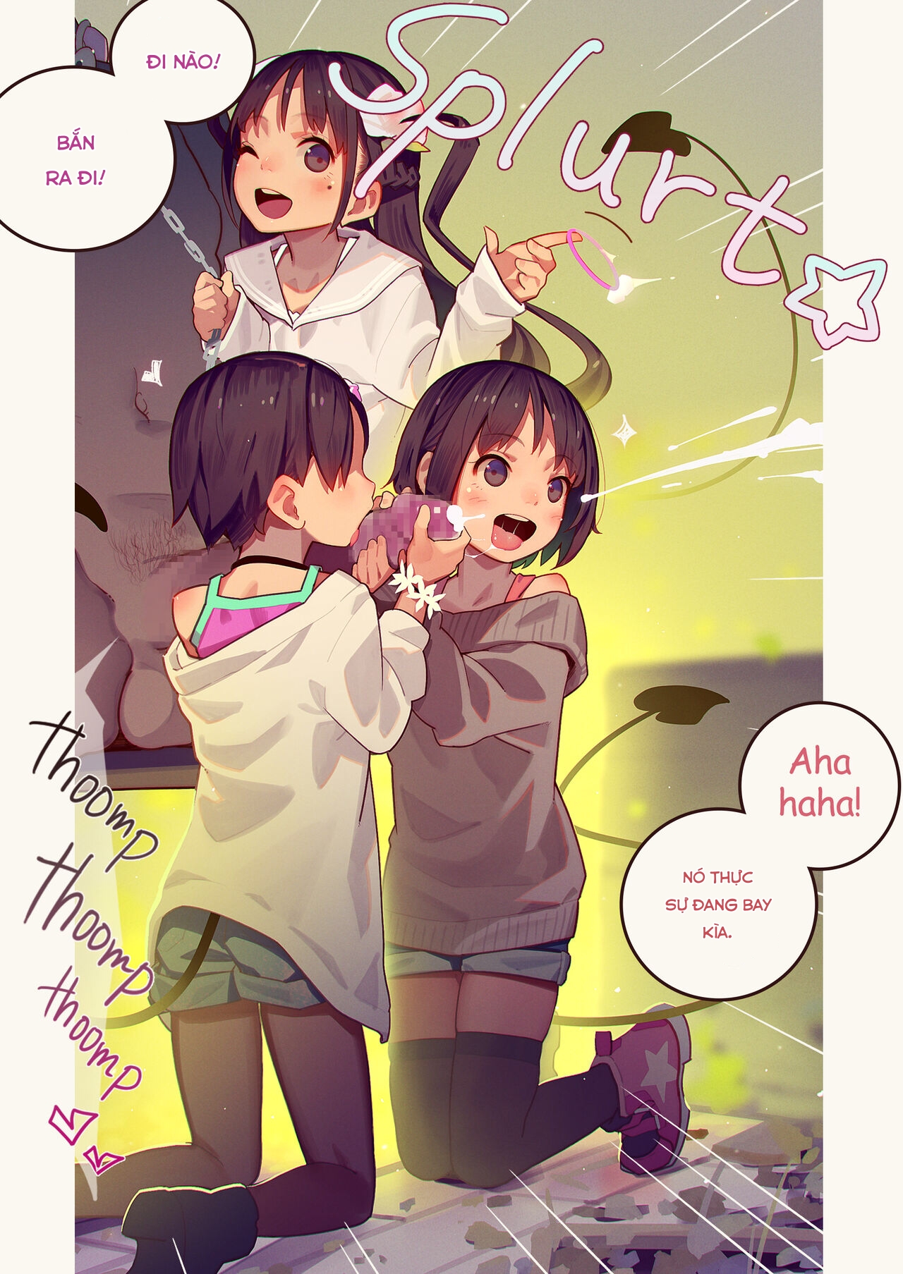 Đọc truyện hentai Cuốn sách mà 3 cô gái nghịch ngợm chơi dương vật của bạn - Oneshot.