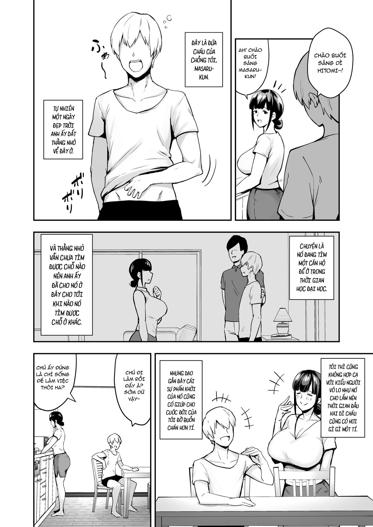 Đọc truyện hentai Netorareta Bakunyuu Seiso Zuma Hitomi - Chap 1