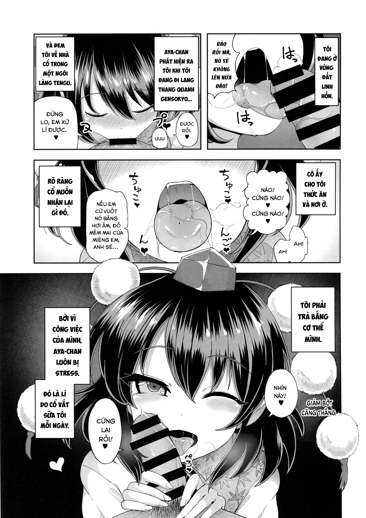 Đọc truyện hentai Shameimaru Aya no Inyoku Rakuen (Touhou Project) - Oneshot