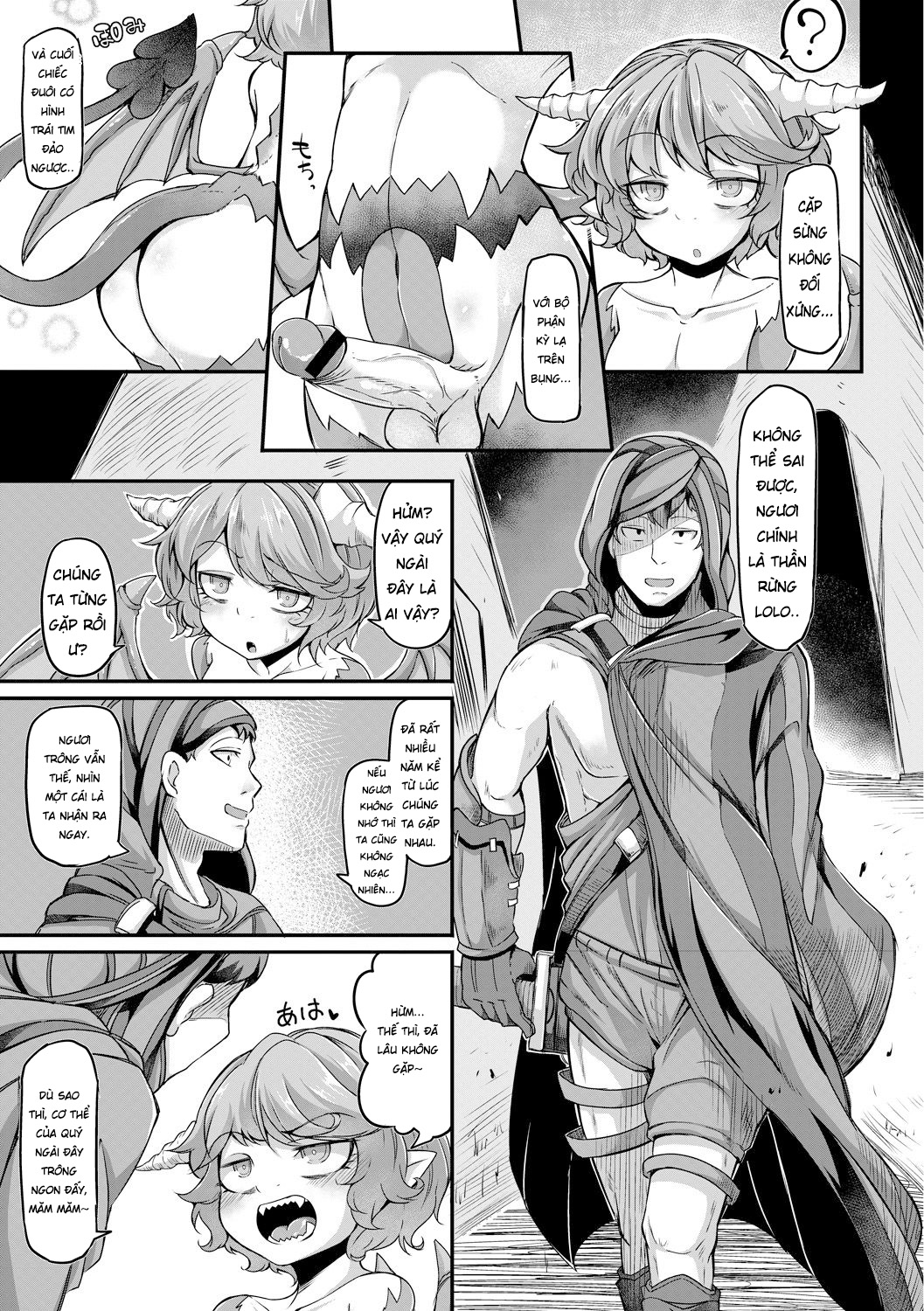 Đọc truyện hentai Fukkou!? Ishu Kouhai -Mazoku to Ningen no Kyousei Jidai - Oneshot