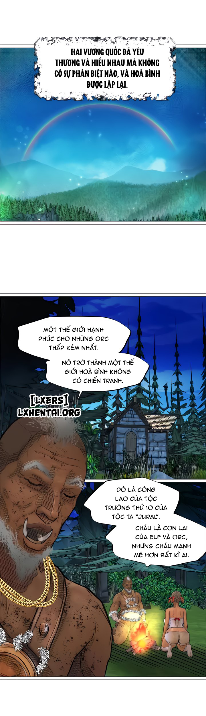 Đọc truyện hentai Nữ Hoàng Dark Elf Và Nô Lệ Orc Chap 31 END