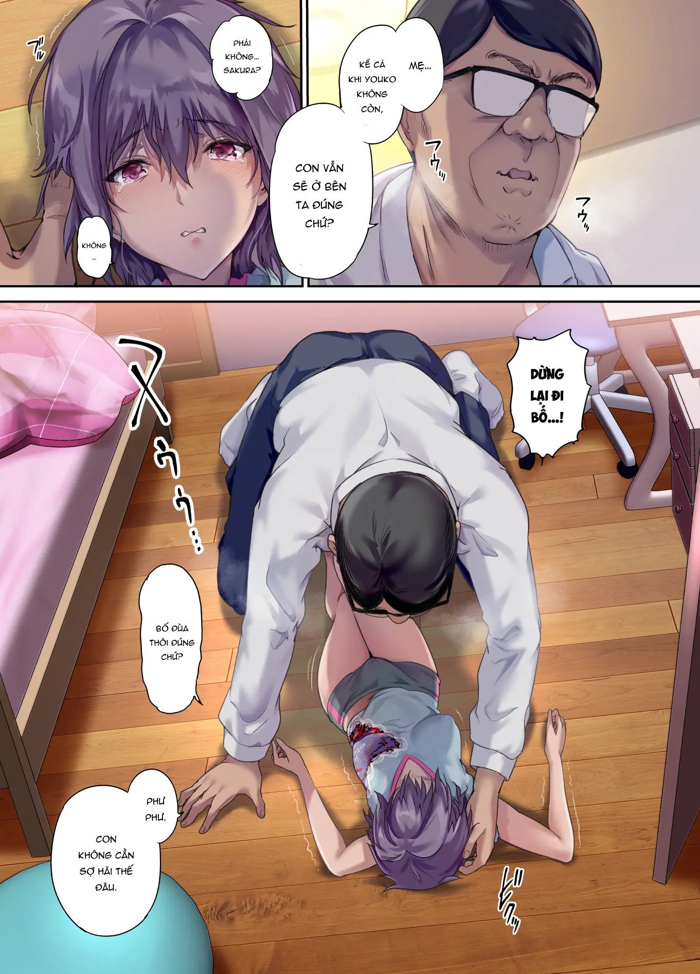 Đọc truyện hentai Con gái được thụ tinh trong phòng ngủ của cặp đôi - Chap 1