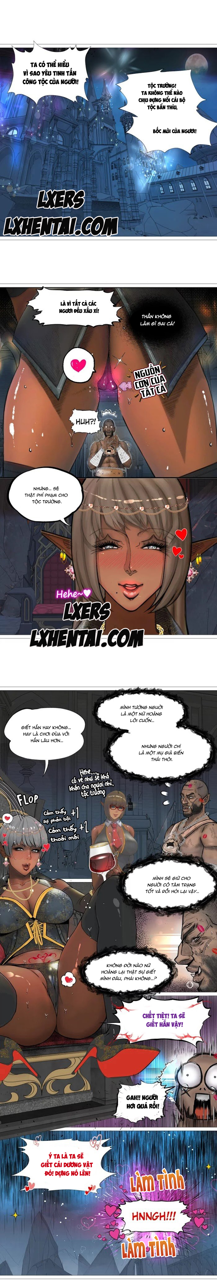 Đọc truyện hentai Nữ Hoàng Dark Elf Và Nô Lệ Orc - Chap 2