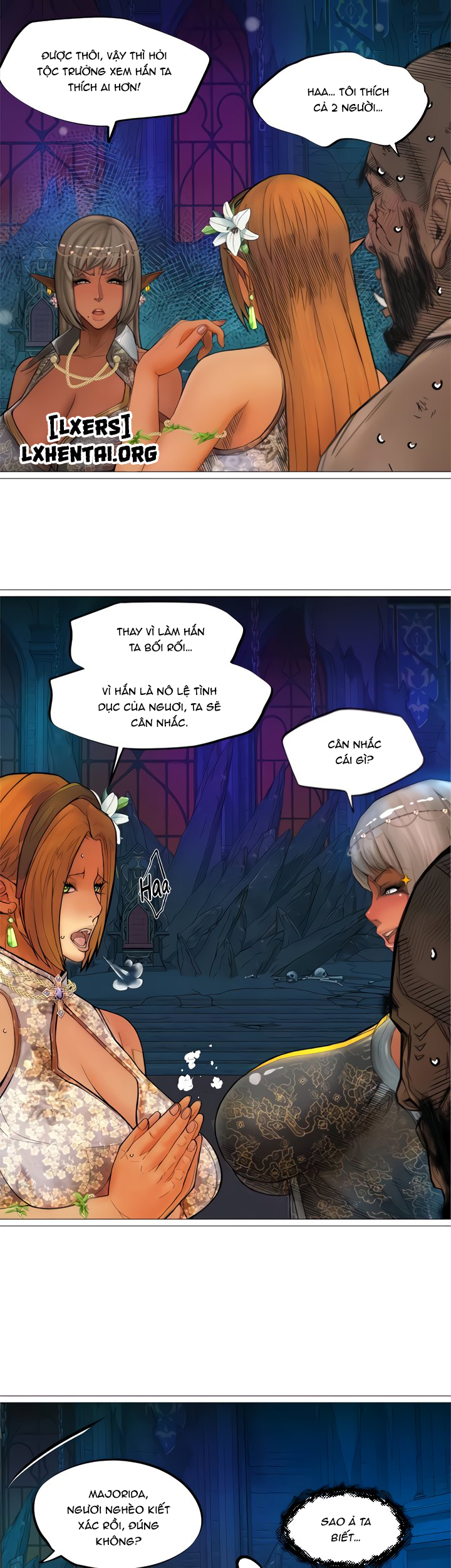 Đọc truyện hentai Nữ Hoàng Dark Elf Và Nô Lệ Orc Chap 31 END