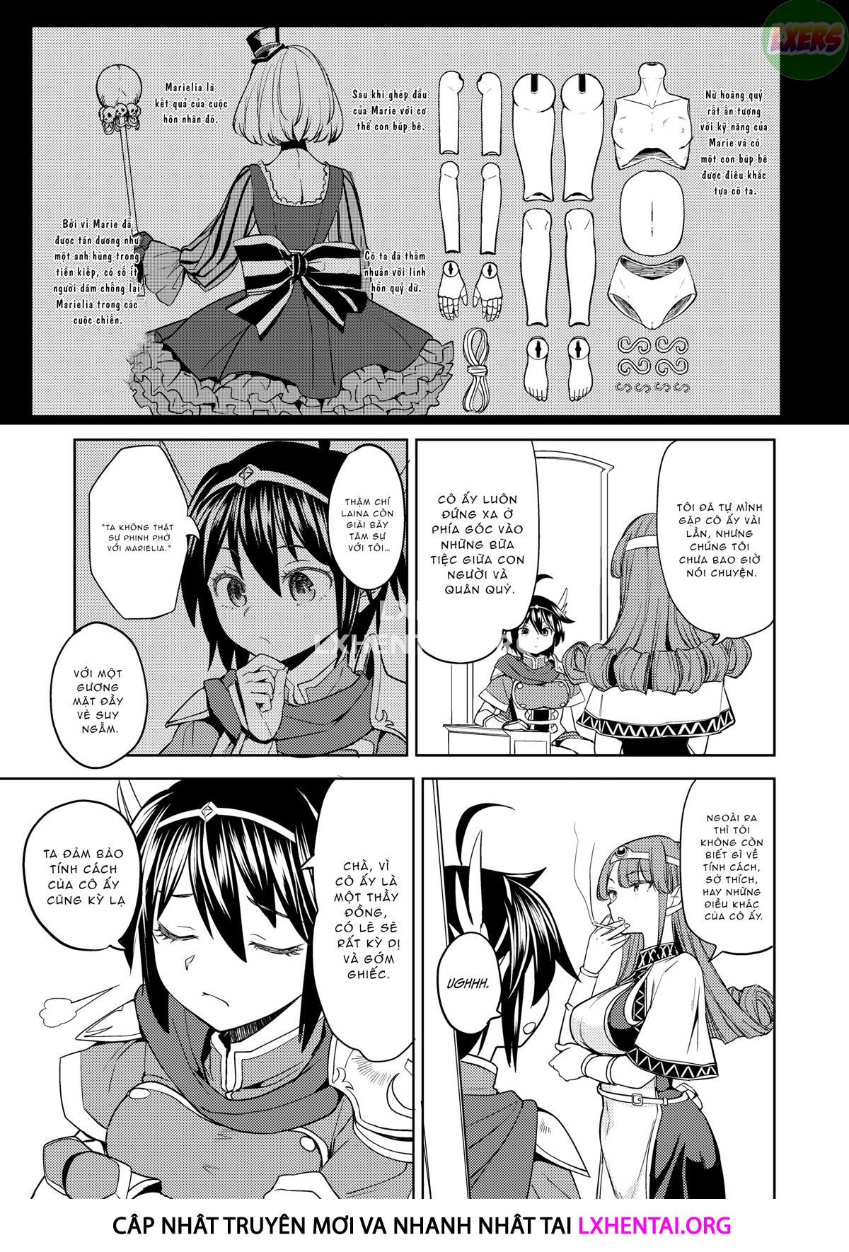 Đọc truyện hentai Tái sinh thành một nữ anh hùng có 5 người vợ quỷ - Chap 4